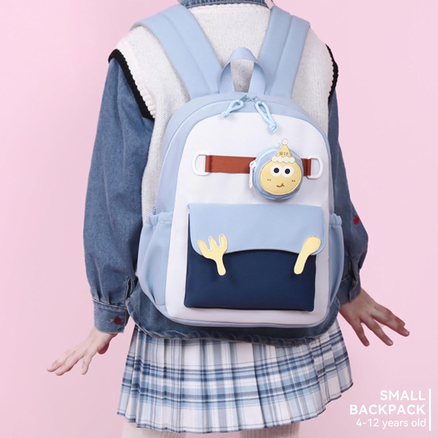 Kids Backpack for Boys and Girls 14 Inch Lightweight Preschool Bookbag with Removable Pouch and Double Zipper, Durable Daypack for Daycare and Travel