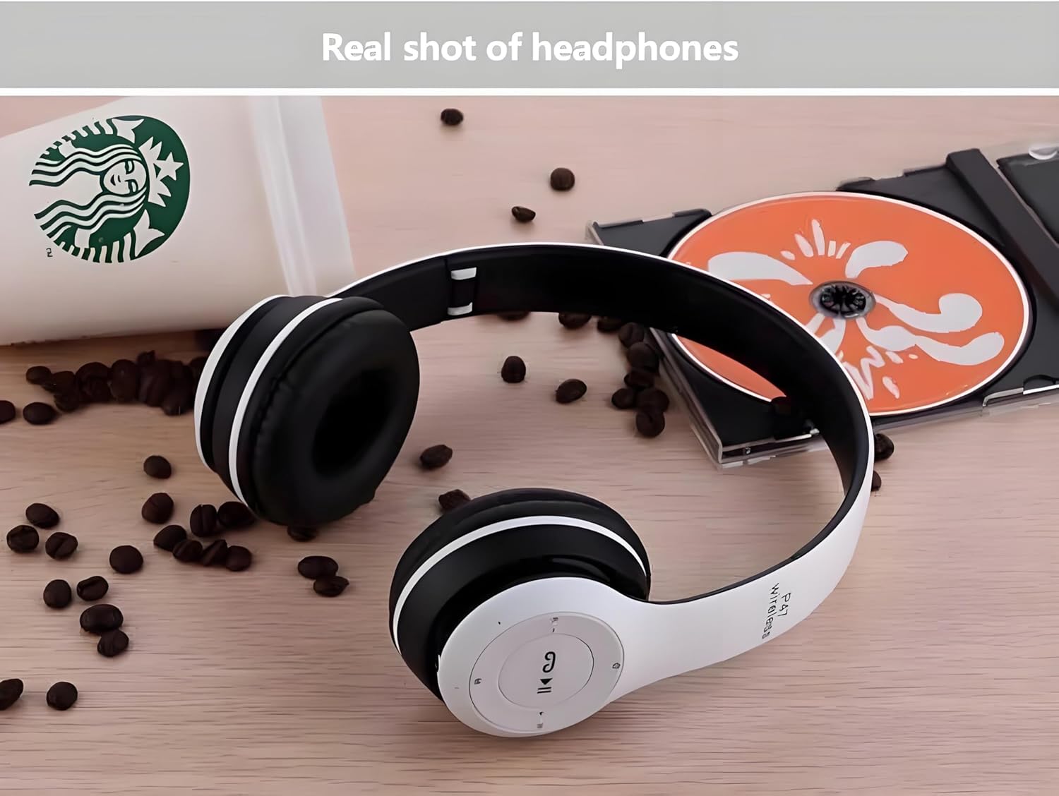 Wireless Bluetooth Over-Ear Headphones, Hybrid Noise Cancelling, HiFi Stereo, Foldable, Lightweight, Deep Bass, Black