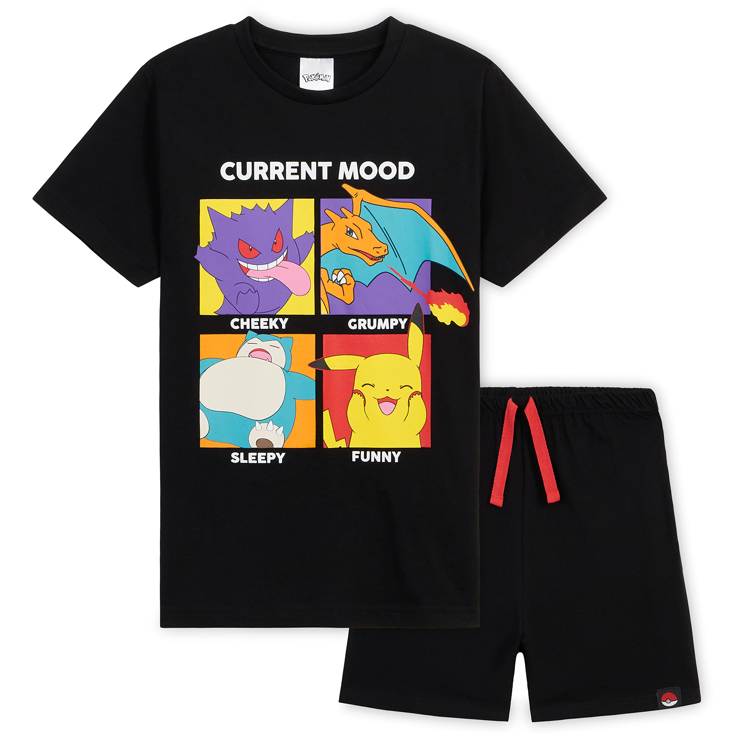 Pokemon Boys Pyjamas for Kids and Teenagers T-Shirt and Shorts Summer PJs Gifts for Boys