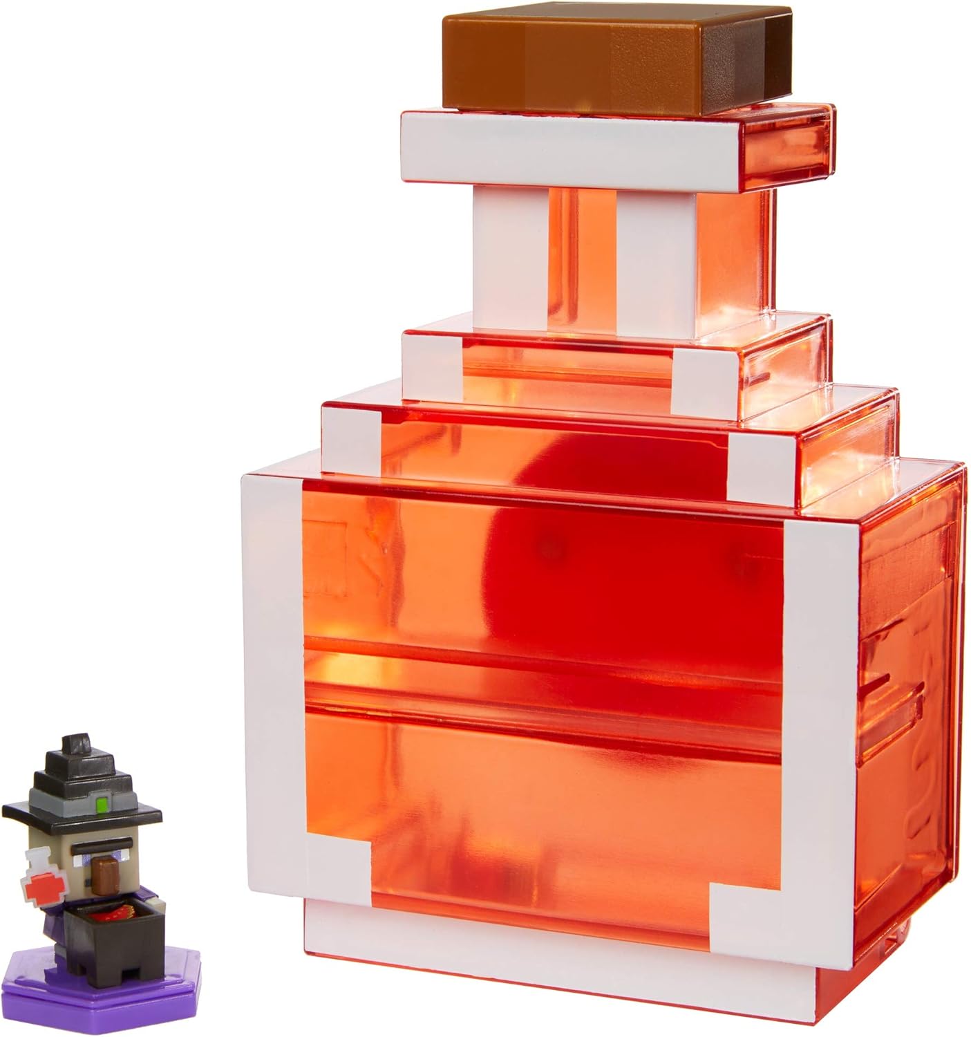 Mattel Minecraft Carry Along Potion Plus Exclusive Mini Figure, Carrying Case for Mini Figures, Based on Minecraft Video Game, Toys for Kids Age 6 and Up