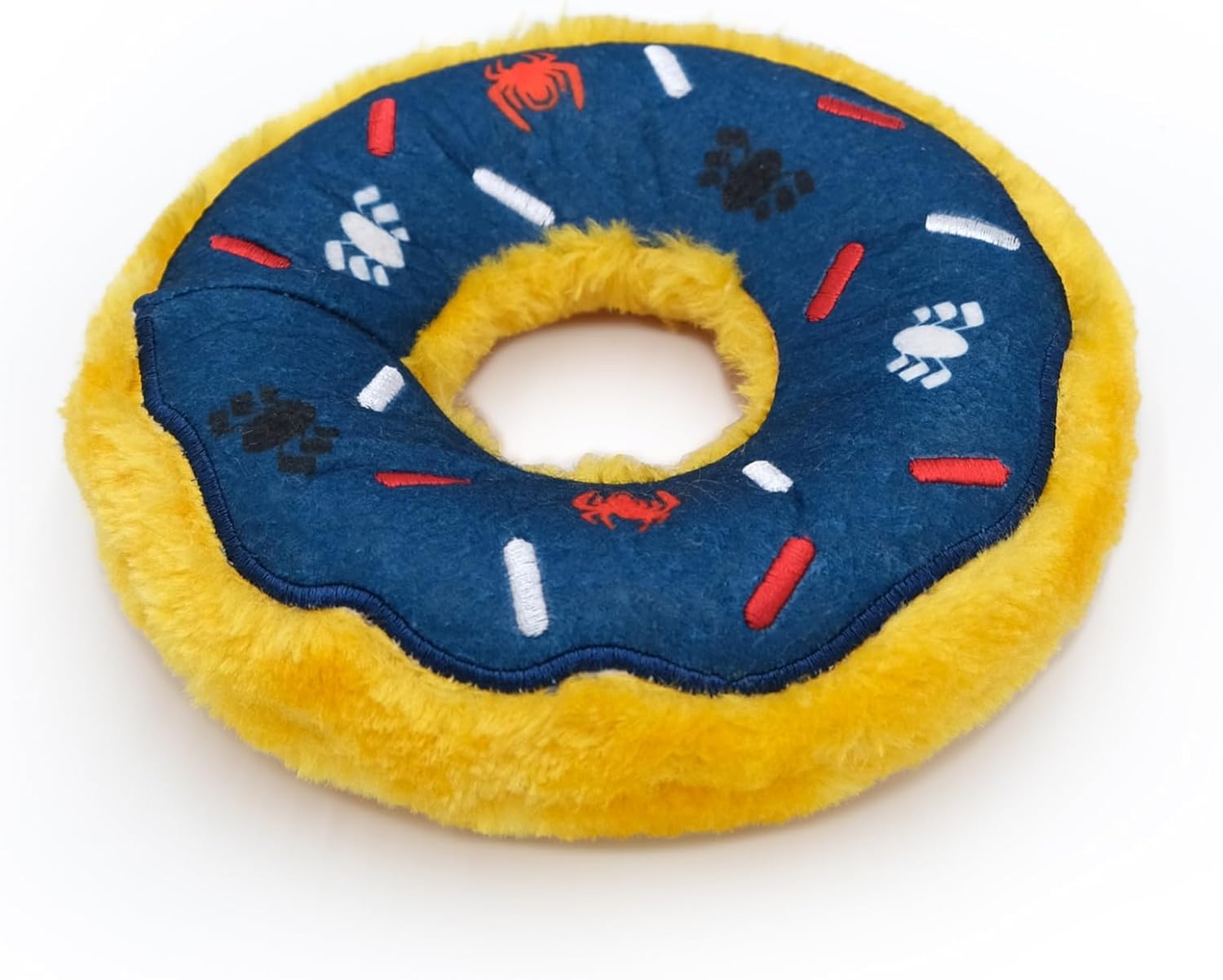 ZippyPaws Marvel Donutz - Interactive Donut Pet Toys for Dogs & Puppies, No Stuffing, Durable Squeaky Toy for Small & Medium Breed - Spider-Man