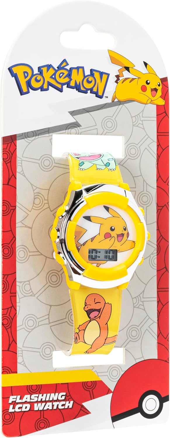 Accutime Kids Pokemon Digital LCD Quartz Watch for Boys, Girls, and Adults All Ages