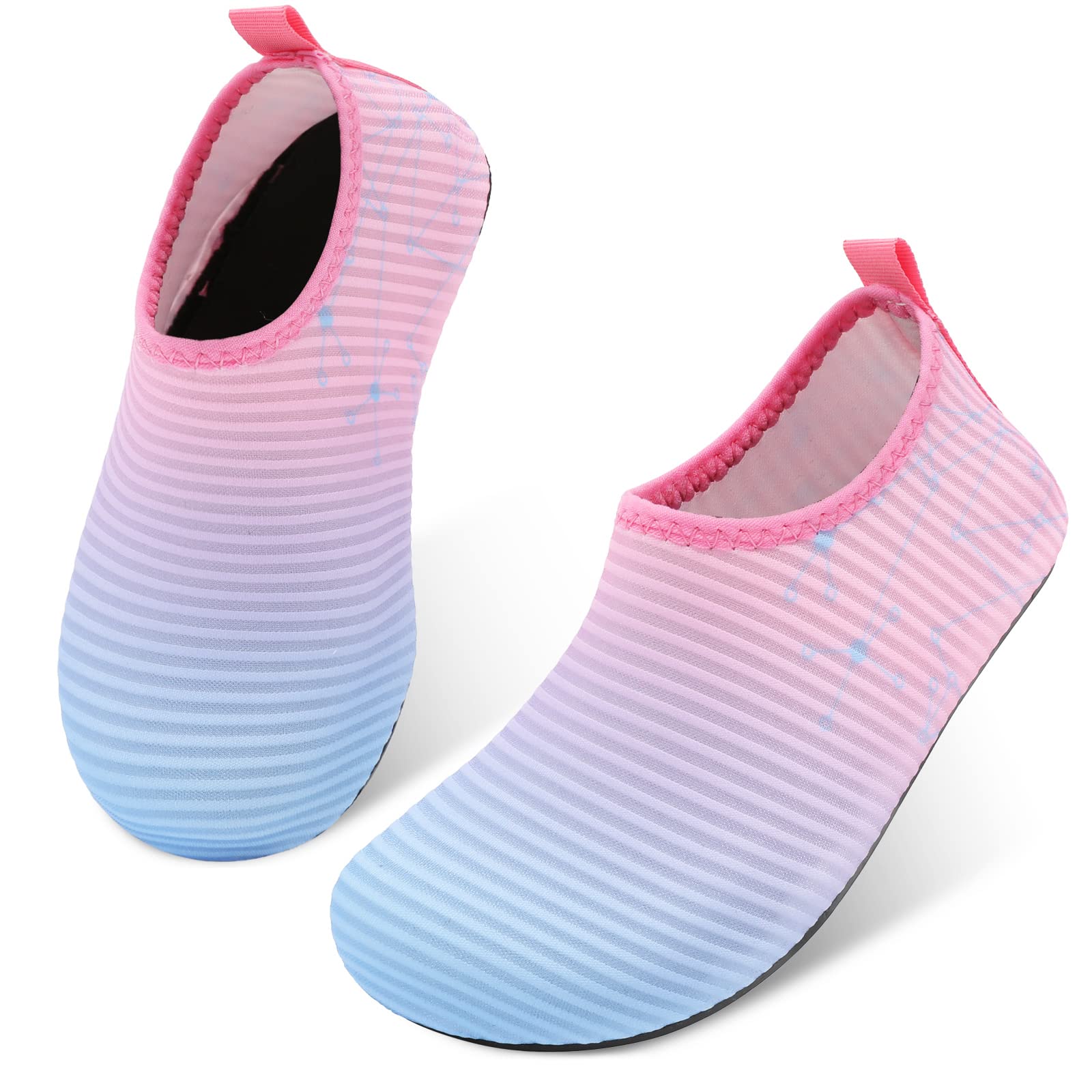 JIASUQI Kids Boys and Girls Summer Athletic Water Shoes Aqua Socks for Beach Swimming Pool