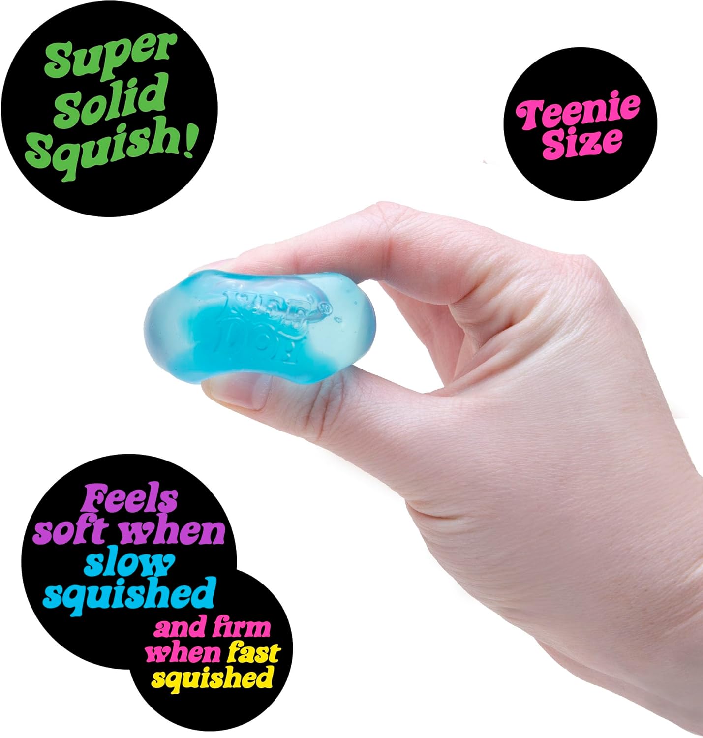 Schylling NeeDoh Nice Ice Baby - Sensory Squeeze Toy - Super Solid Squish - 1.25" Wide - Color May Vary (Pack of 1)