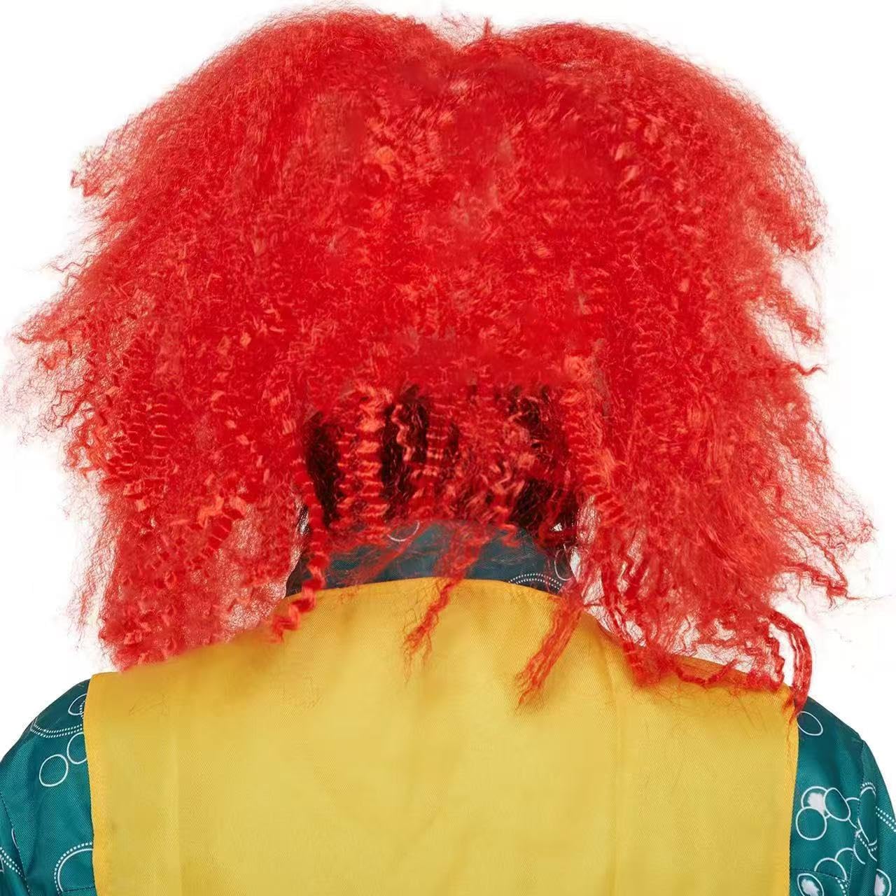 Monisorly Scary demon zombie creepy Red hair evil clown mask Halloween adult killer clown face mask.