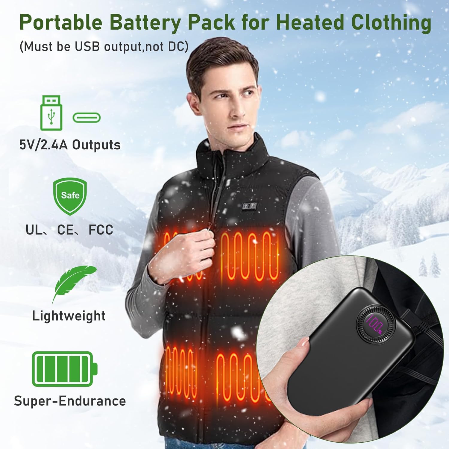 Power Bank,10000mAh 22.5W Max Portable Charger Built in Cables，4 Outputs 2 Inputs External Phone Powerbank,5V/3A Fast Charging Travel Charger for iPhone Android iPad,(Pearl Black)