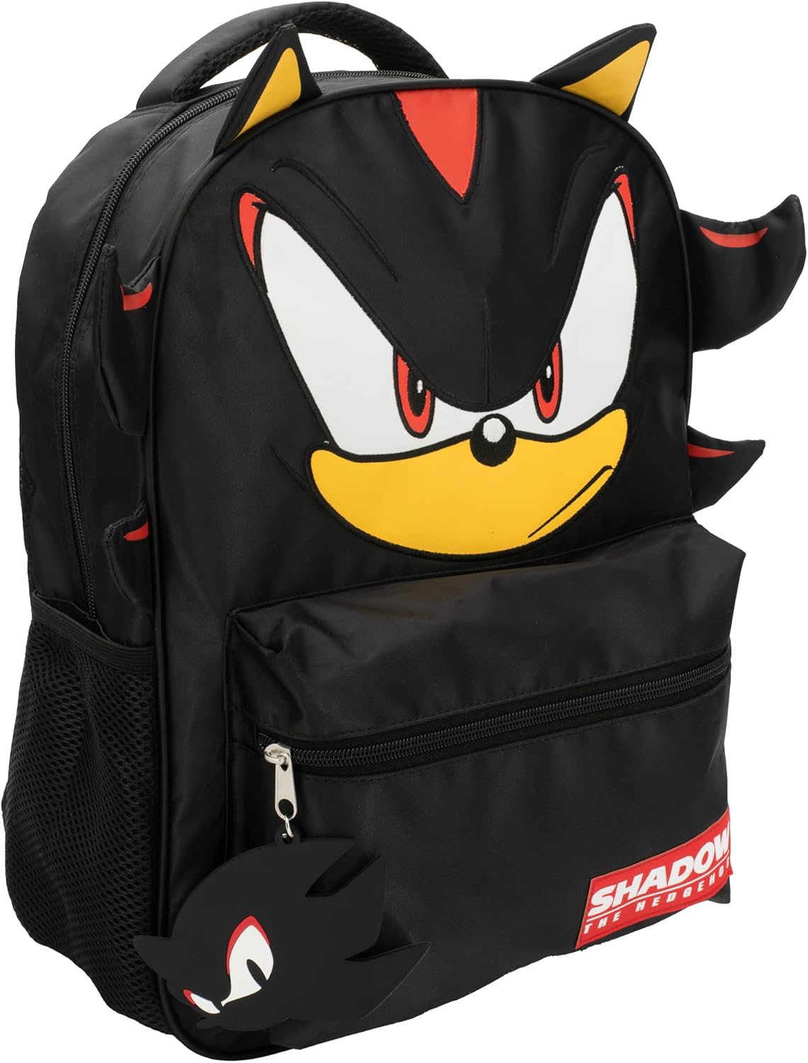 AI ACCESSORY INNOVATIONS Sonic The Hedgehog Backpack for Boys & Girls, Shadow 16 Inch Schoolbag with 3D Features, Durable School Bag for Kids