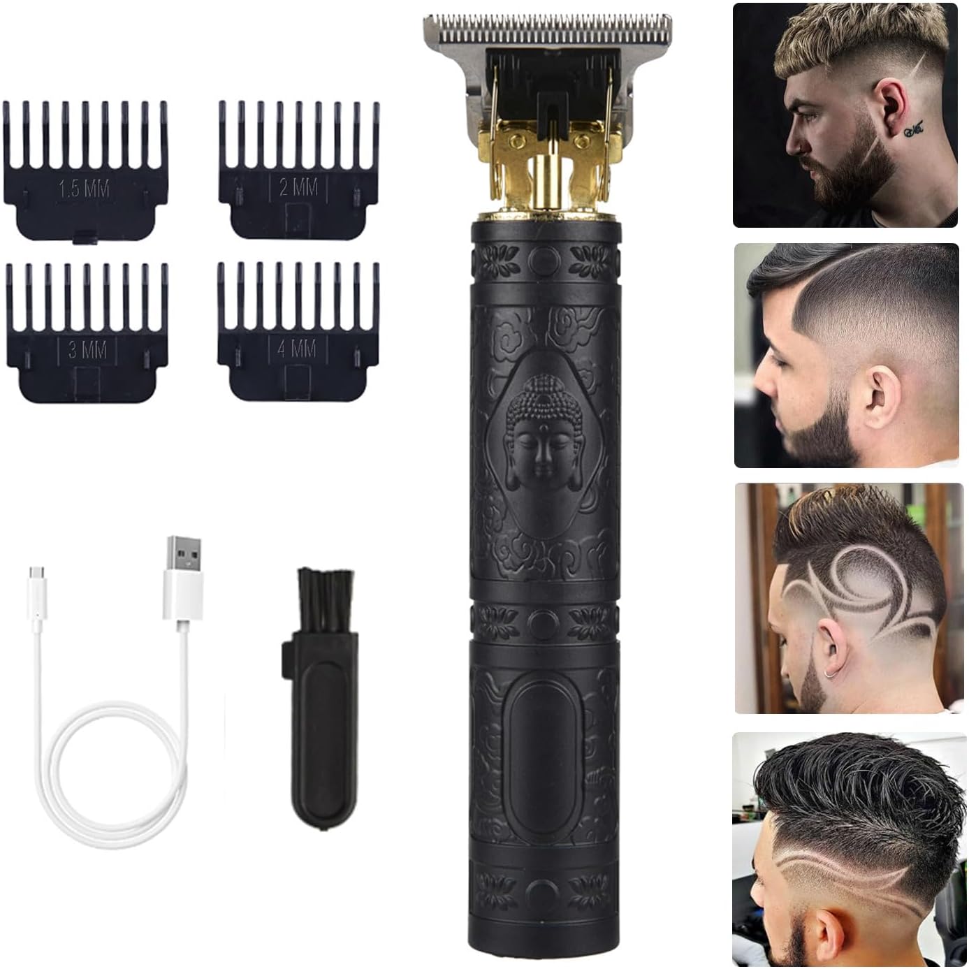 Hair Clippers for Men, Professional Hair Trimmer Cordless Zero Gapped T-Blade Trimmer Rechargeable Beard Trimmer, Mens Gifts Hair Grooming Set for Hair Cutting