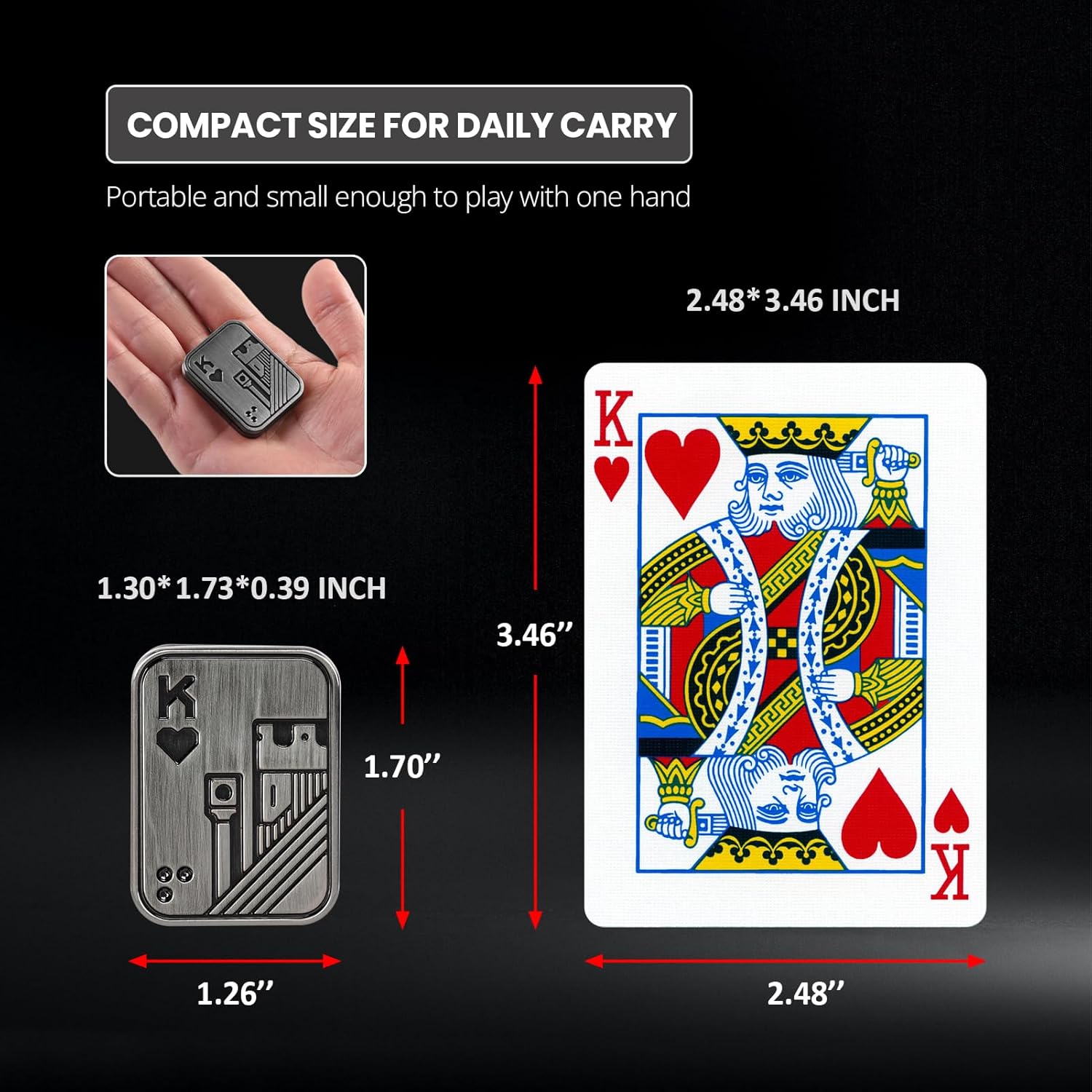 Fidget Toys Adults, Poker Card Fidget Toy, Metal Fidget Slider to Relieve Anxiety and Stress, Cool Desk Toys for Office, Magnet Fidget Toy for Men Adults ADHD