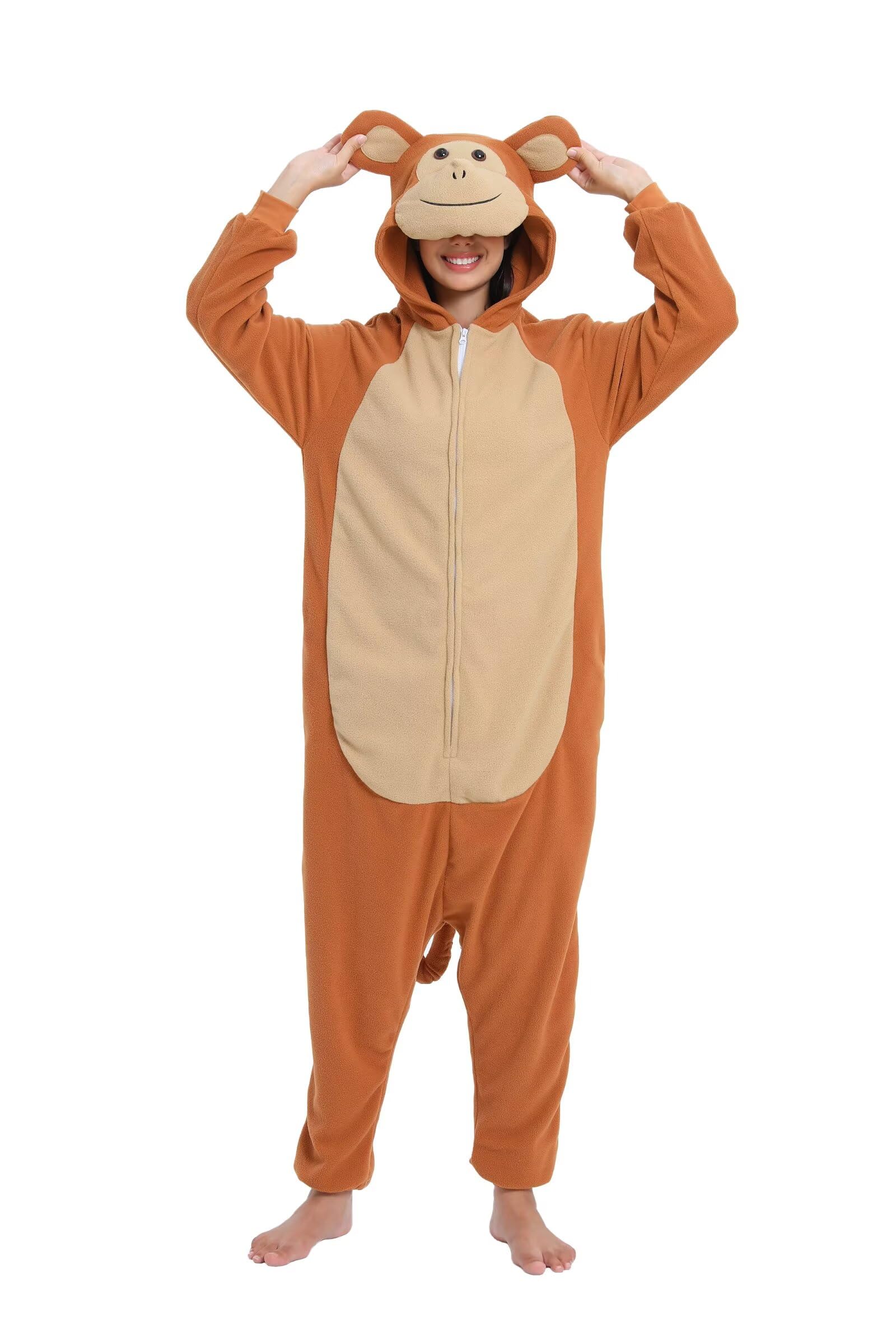 Halloween Animal Onesie Pajamas for Adults Costume Cosplay Homewear One Piece