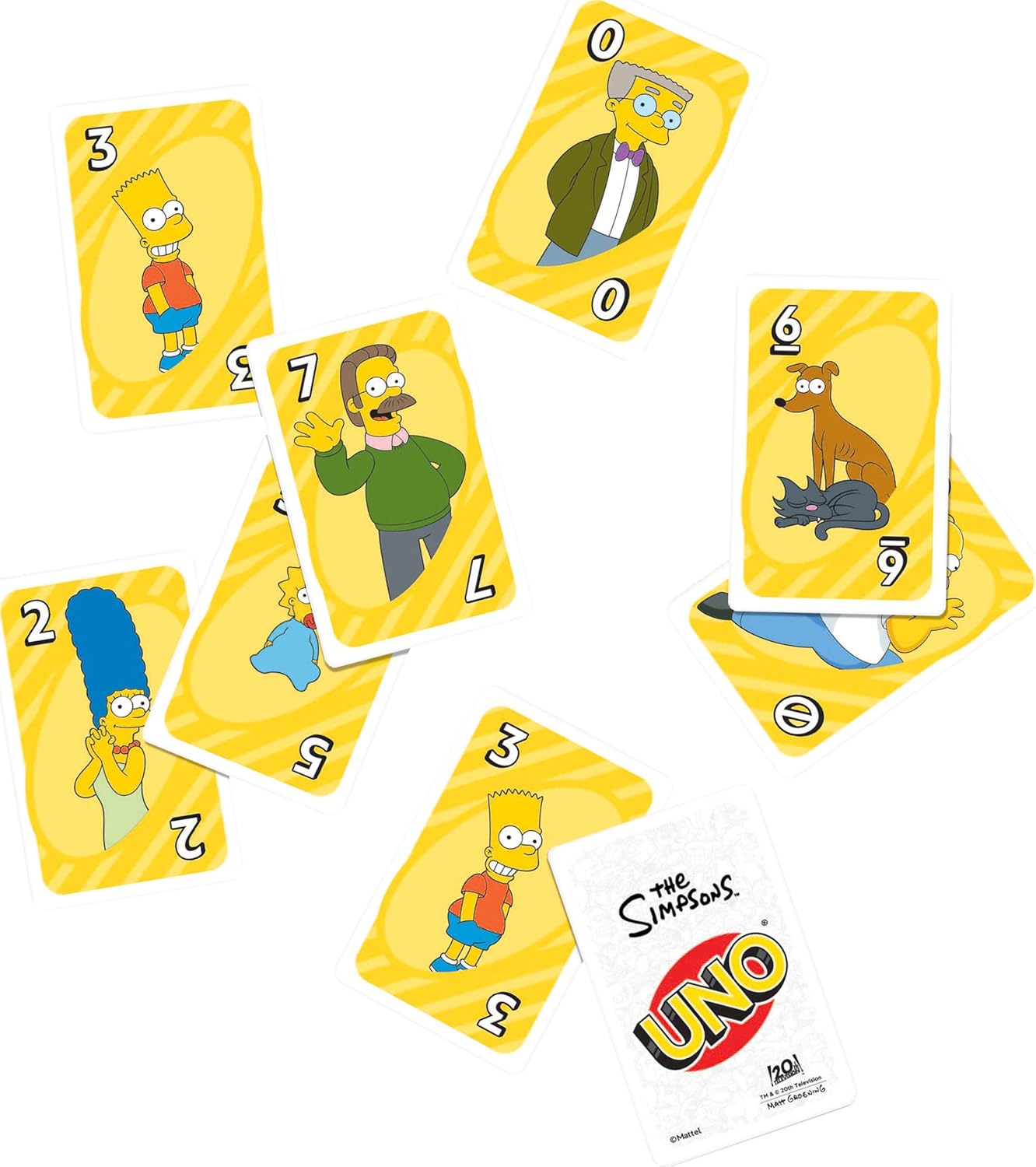 Mattel Games UNO The Simpsons Card Game for Kid, Adult & Family Nights, Parties, Travel & Camping, Toy Collectible Inspired by The Series