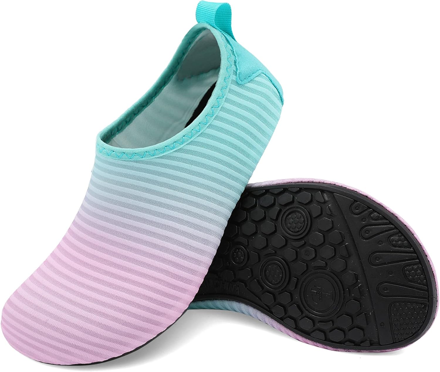 JIASUQI Kids Boys and Girls Summer Athletic Water Shoes Aqua Socks for Beach Swimming Pool