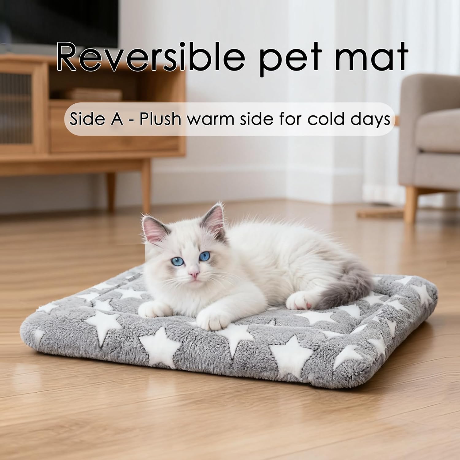 Dog Bed Mat for Crate, Soft Kennel Pad, Durable Comfort Mat for Dogs and Cats, Home and Crate Use (Gray, 18"*14"*1.5")
