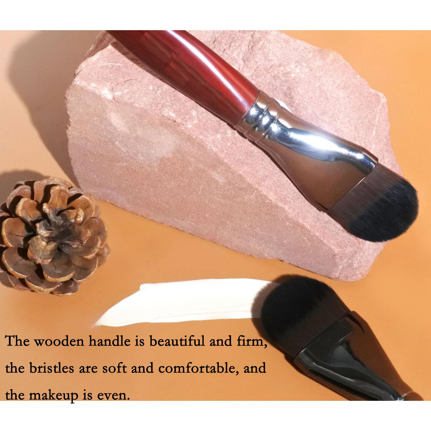 Professional Makeup Brush Set Foundation Brush Powder Brush Rich Soft Bristles Rosewood Handle Brush for Ultimate MakeUp Experience