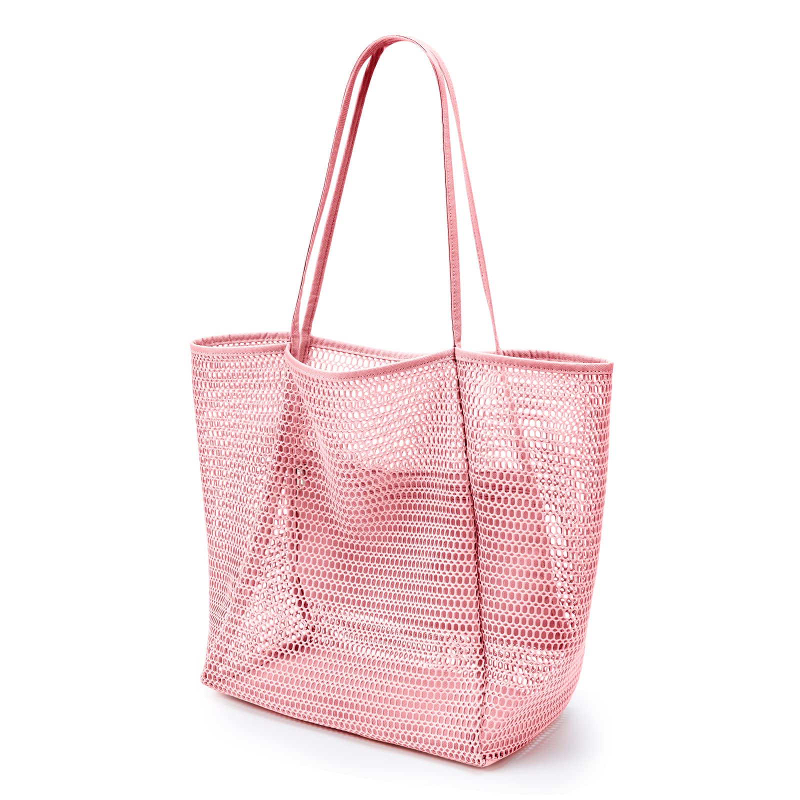 KALIDI BeachNylon Mesh Tote Bag, Casual Tote Bag Hobo Women Foldable MAX 23L Shoulder Bag For Beach Picnic Vacation