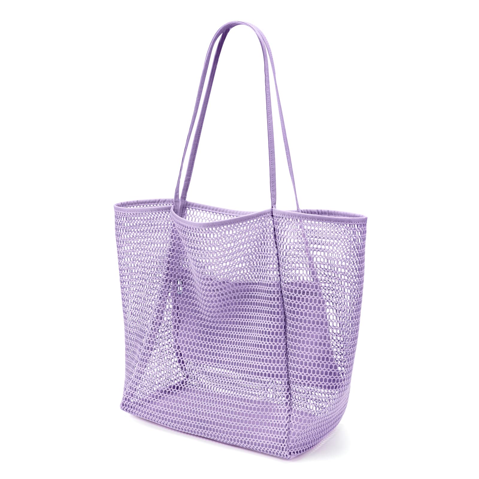 KALIDI BeachNylon Mesh Tote Bag, Casual Tote Bag Hobo Women Foldable MAX 23L Shoulder Bag For Beach Picnic Vacation