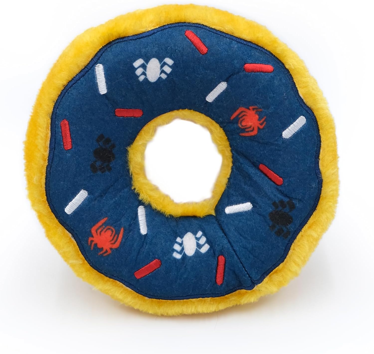 ZippyPaws Marvel Donutz - Interactive Donut Pet Toys for Dogs & Puppies, No Stuffing, Durable Squeaky Toy for Small & Medium Breed - Spider-Man