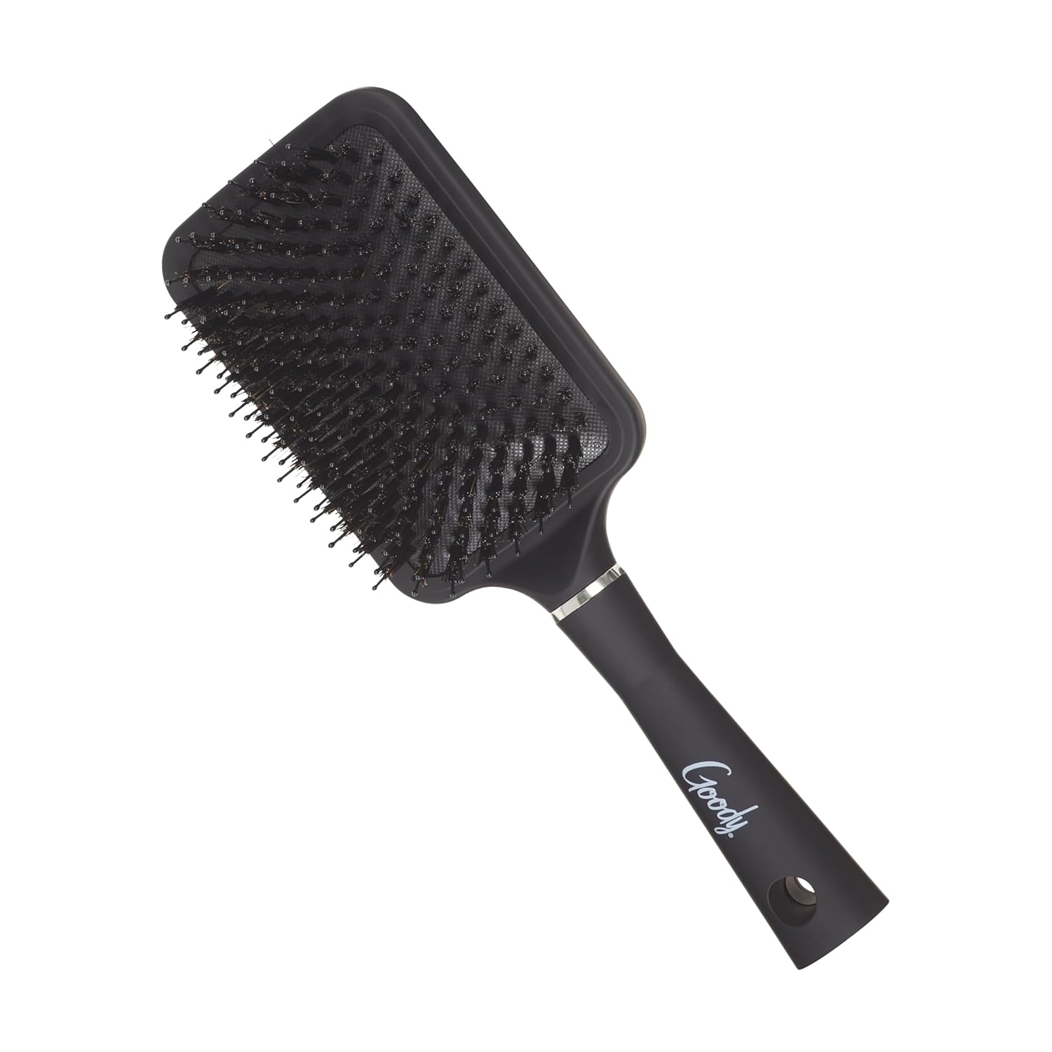 Goody Detangle It Paddle Brush, Black, Custom Style Detangler with Nylon & Boar Bristles, Use as a Detangling or Styling Brush to Tackle Tangles & Knots, For Thick Hair