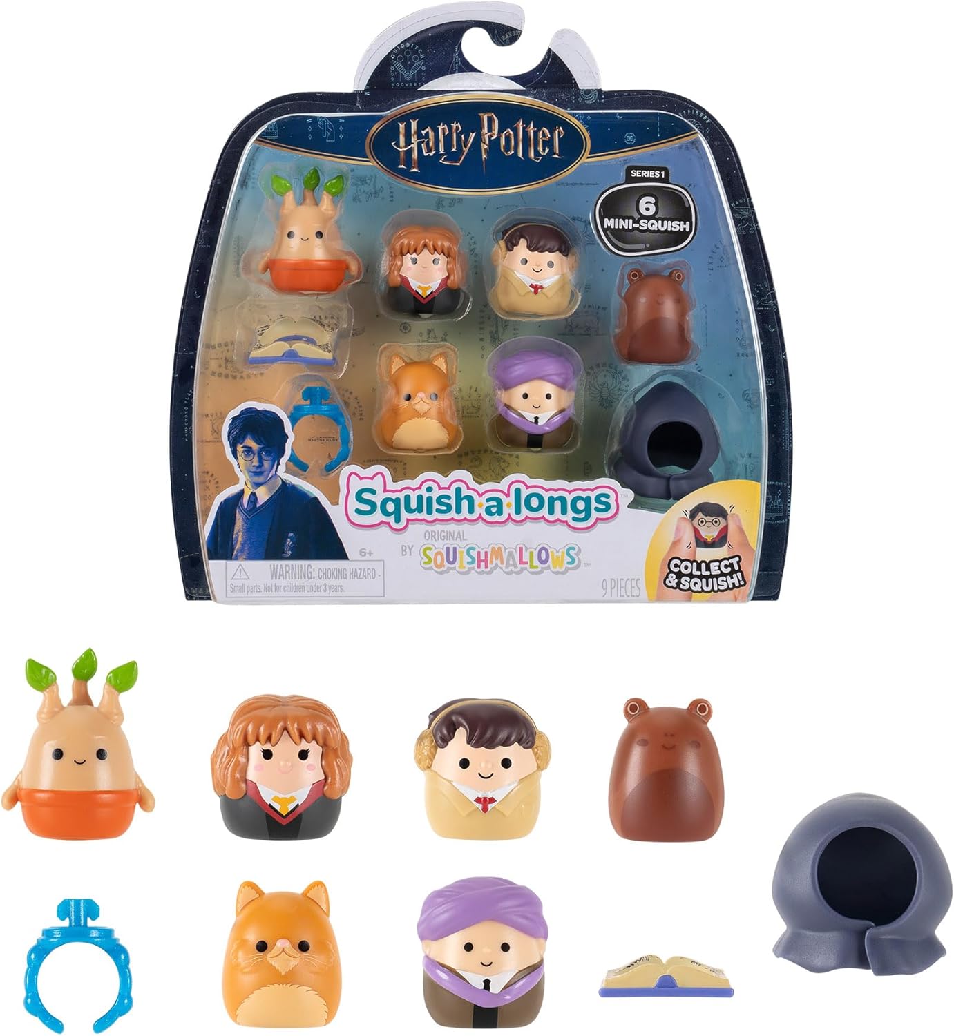 Squish-a-longs “Harry Potter” Mini-Squish + Accessory 6-Pack