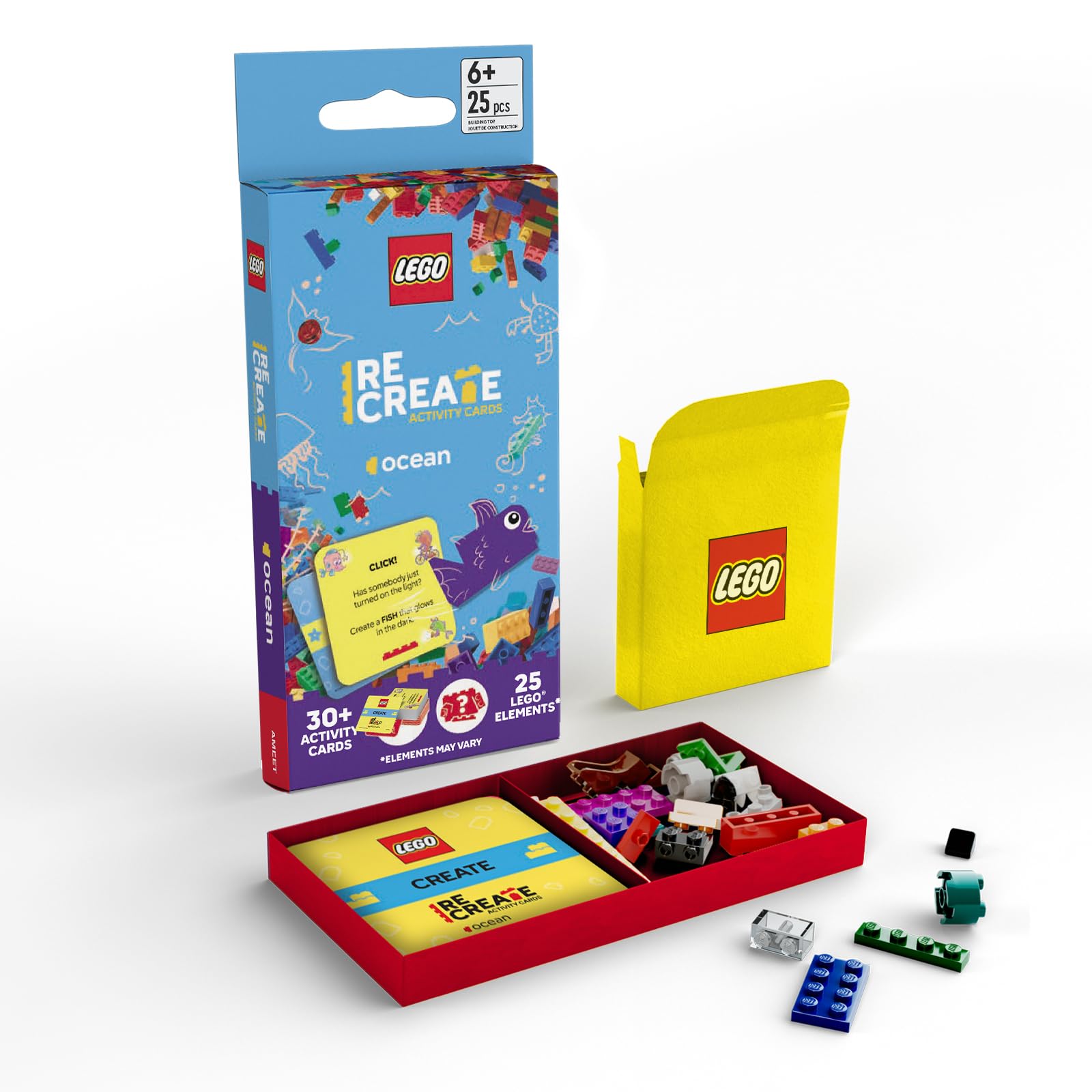 Lego Recreate Activity Cards – Castle | Fantasy Building Game with 30+ Activity Cards & 25 Lego Elements | Ages 6+