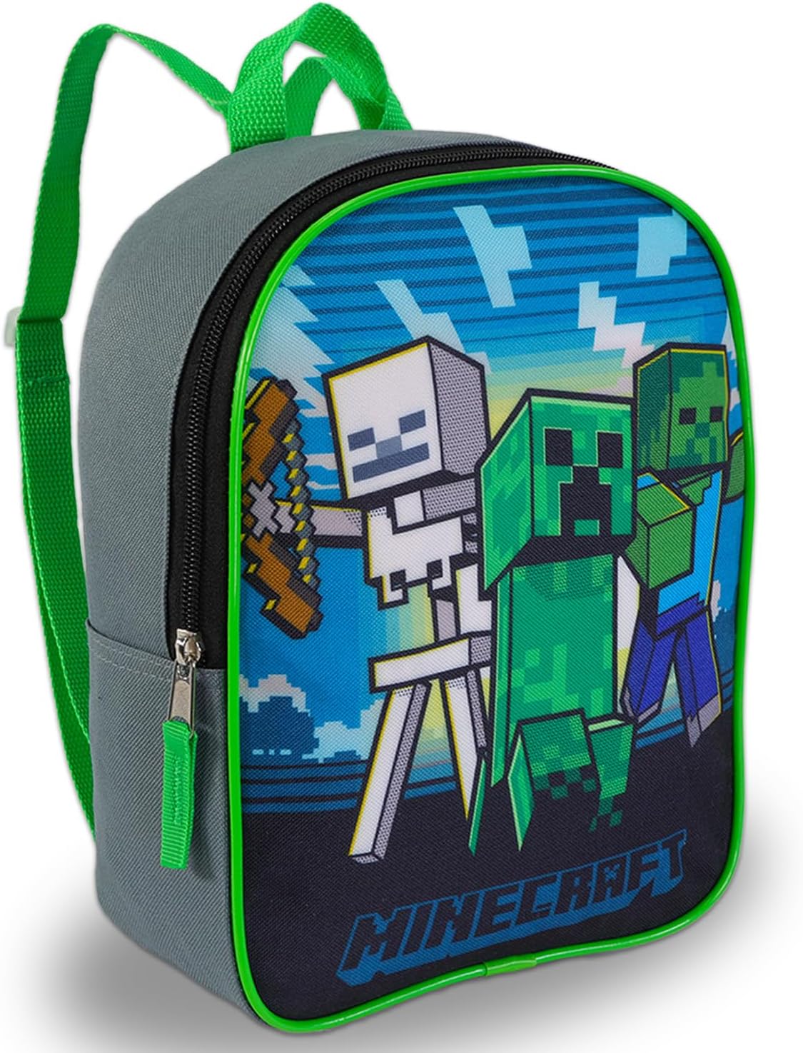Minecraft Mini Backpack for Boys - Bundle with 11" Backpack for School Plus Stickers, Water Bottle, More | Small Backpack for Kids
