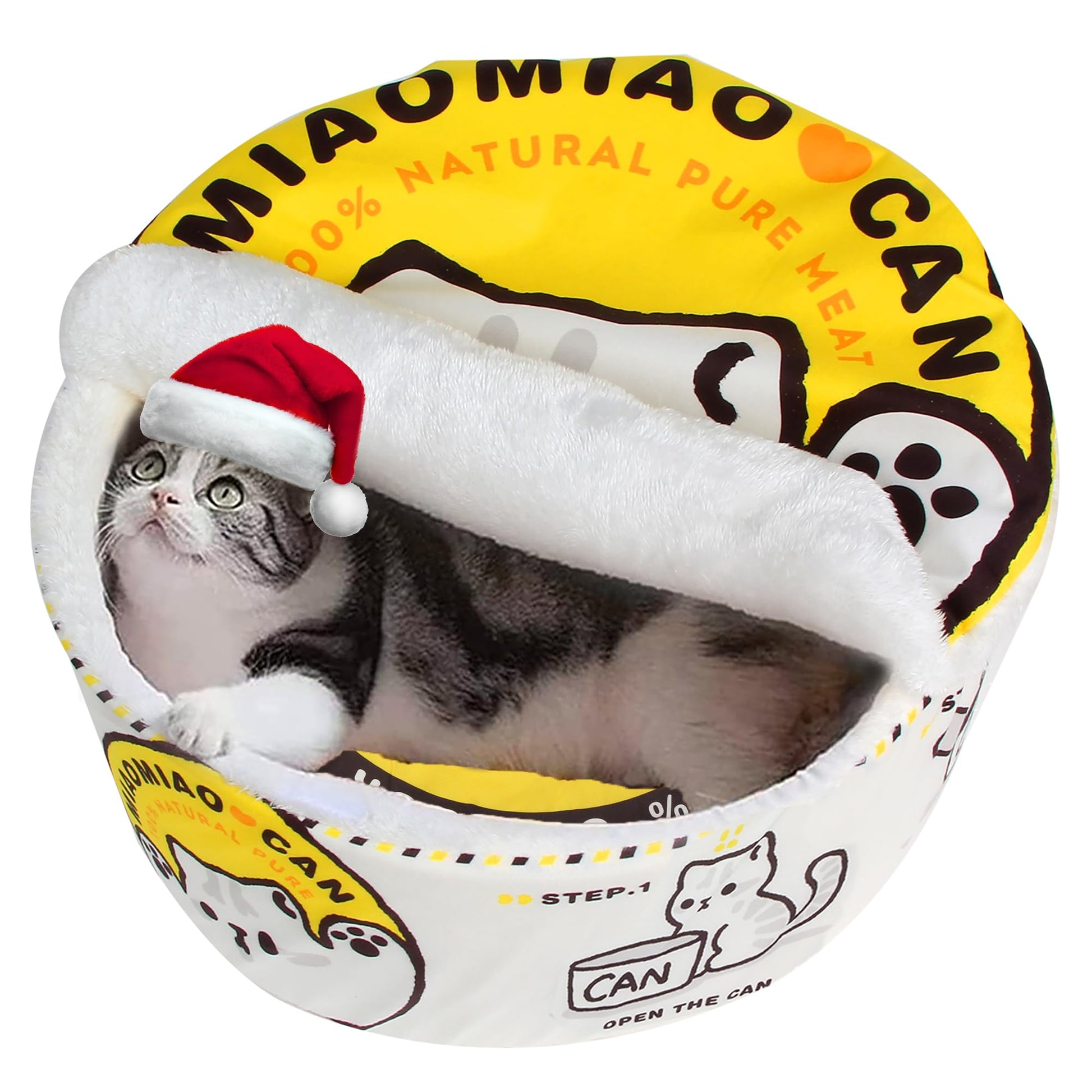 寵幸 Ramen Noodle Dog & Cat Bed,Keep Warm and Super Soft Creative Pet Nest for Indoor Cats,Removable Washable Cushion for Small Medium Large Dogs and Cats