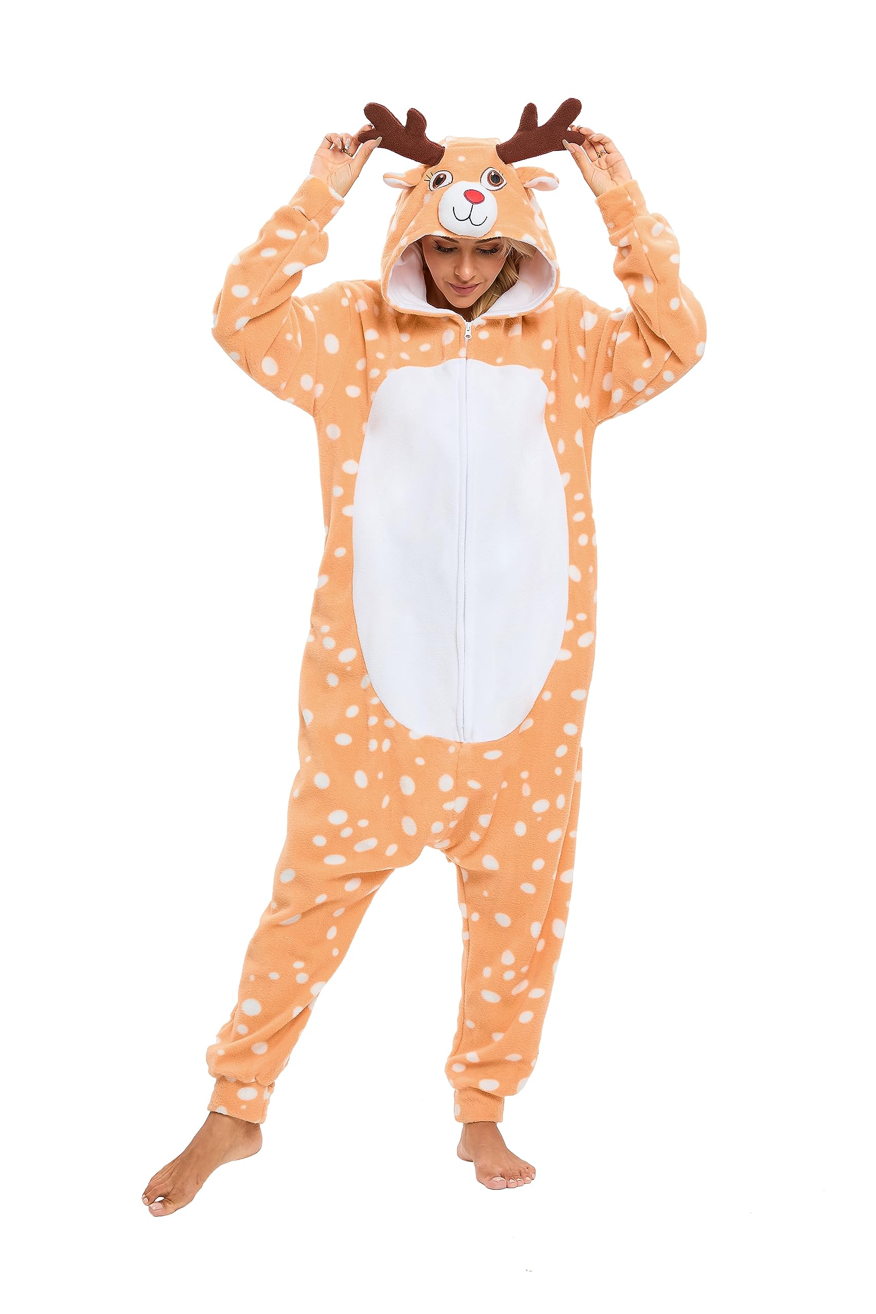 Halloween Animal Onesie Pajamas for Adults Costume Cosplay Homewear One Piece
