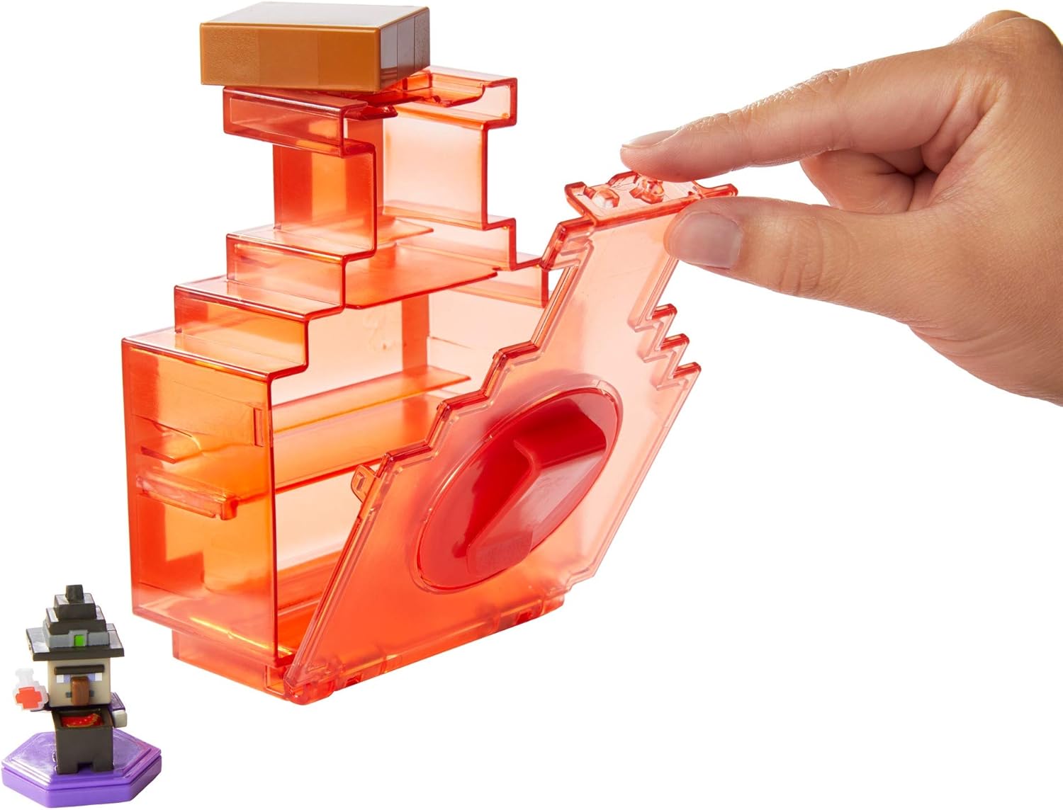 Mattel Minecraft Carry Along Potion Plus Exclusive Mini Figure, Carrying Case for Mini Figures, Based on Minecraft Video Game, Toys for Kids Age 6 and Up