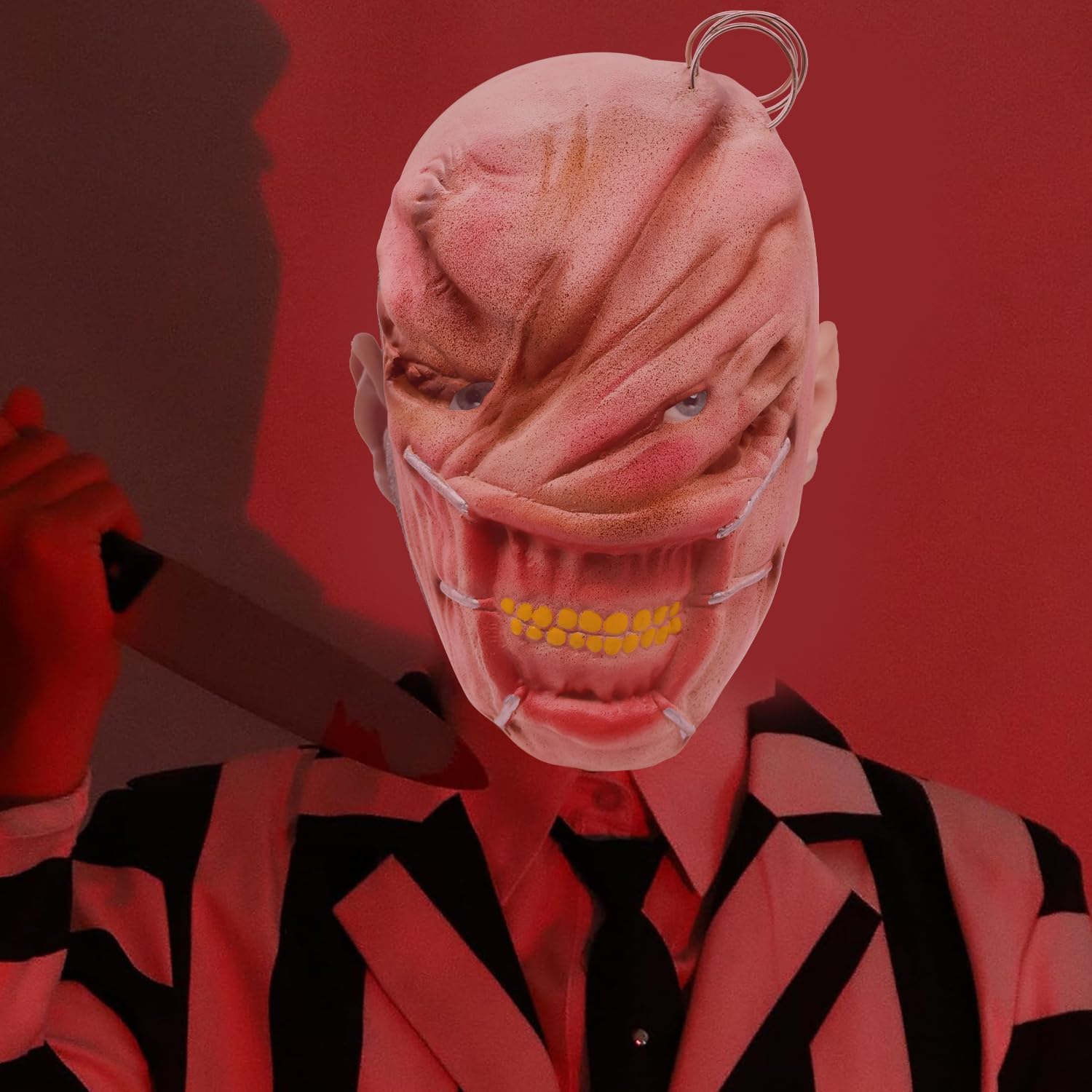 Halloween Scary Mask, Horror Face Creepy Latex Mask Halloween Masquerade Cosplay Costume