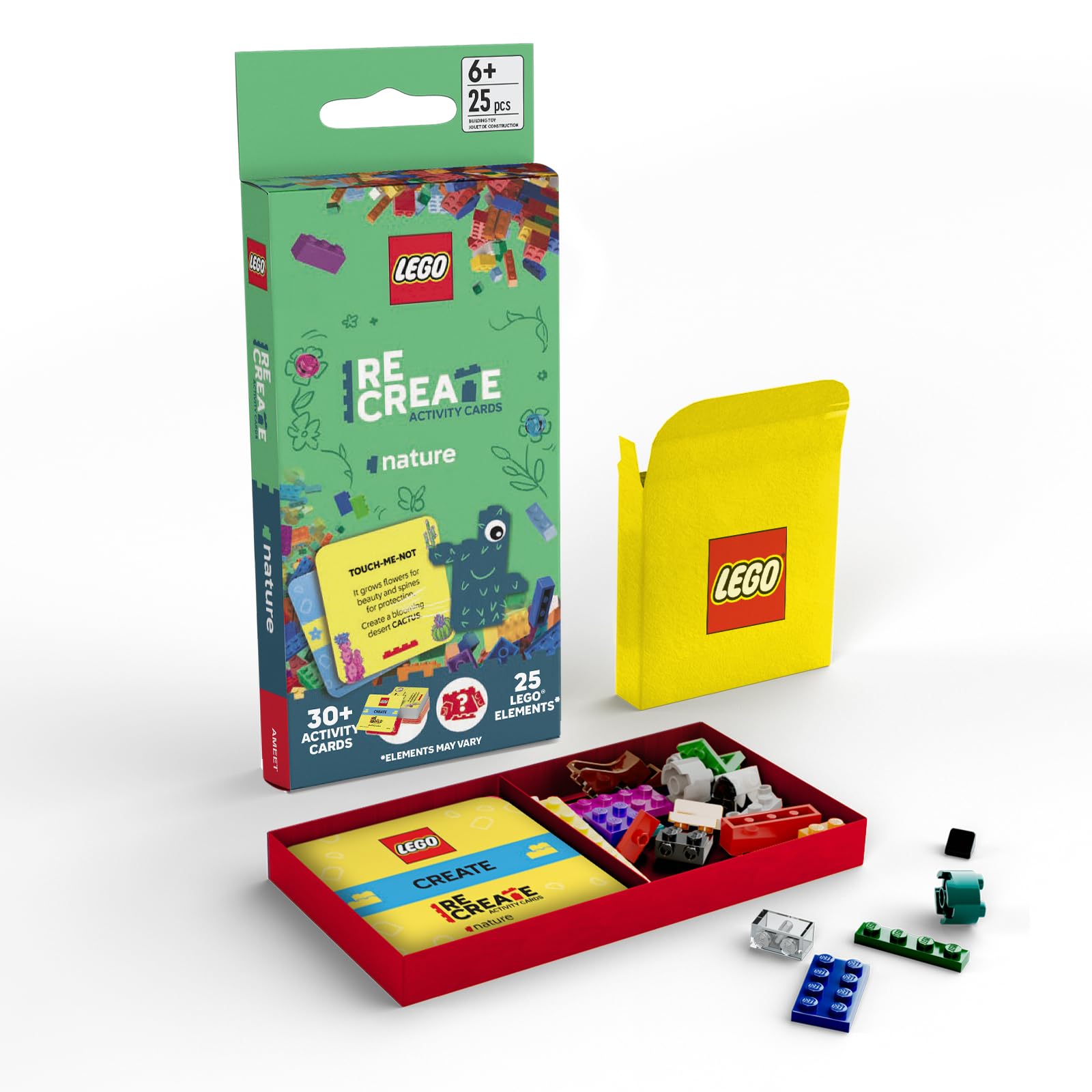 Lego Recreate Activity Cards – Castle | Fantasy Building Game with 30+ Activity Cards & 25 Lego Elements | Ages 6+