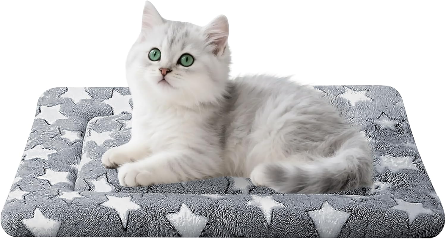 Dog Bed Mat for Crate, Soft Kennel Pad, Durable Comfort Mat for Dogs and Cats, Home and Crate Use (Gray, 18"*14"*1.5")