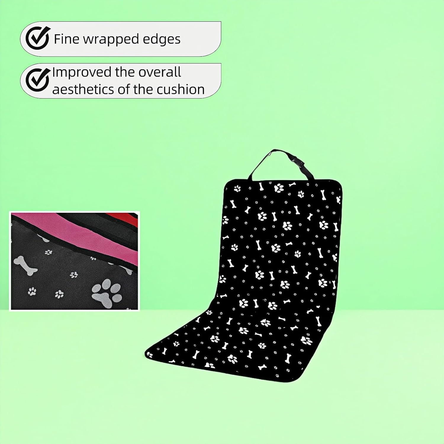 Waterproof Pet Car Seat Cover for Dogs&Cats,Non-Slip Oxford Fabric Hammock,Easy Clean Travel Mat for Front & Back Seat, Adjustable Buckle Design,19.29x17.3 Inch,Heavy Duty Dog Car Seat Protector