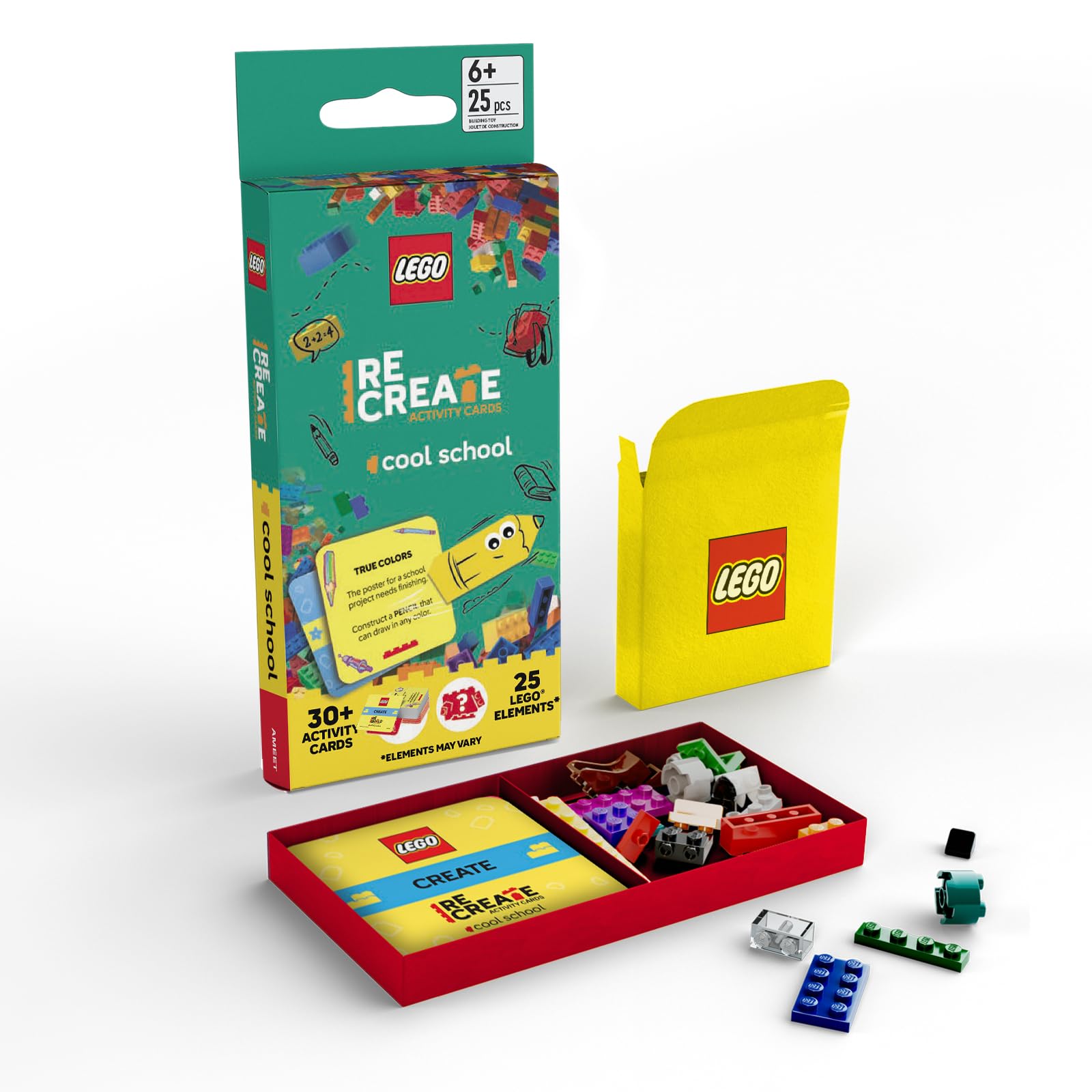 Lego Recreate Activity Cards – Castle | Fantasy Building Game with 30+ Activity Cards & 25 Lego Elements | Ages 6+