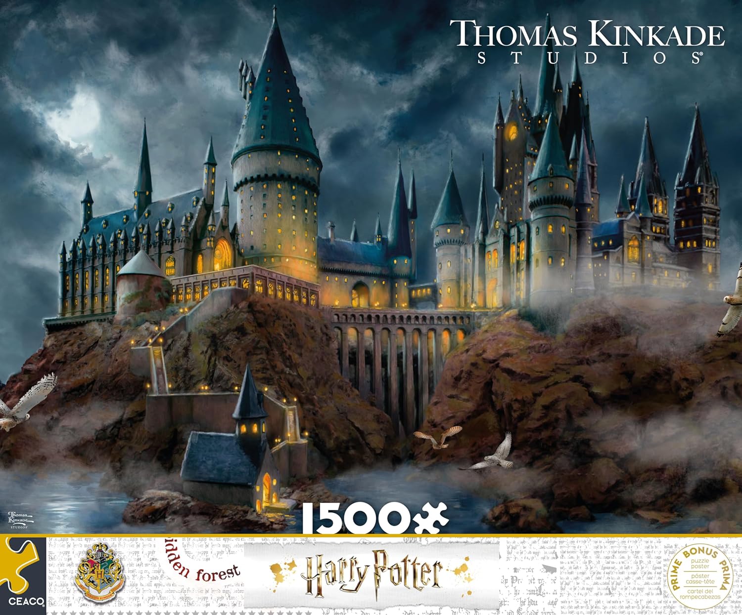 Ceaco - Thomas Kinkade - Harry Potter - Hogwart's Castle - 1500 Piece Jigsaw Puzzle