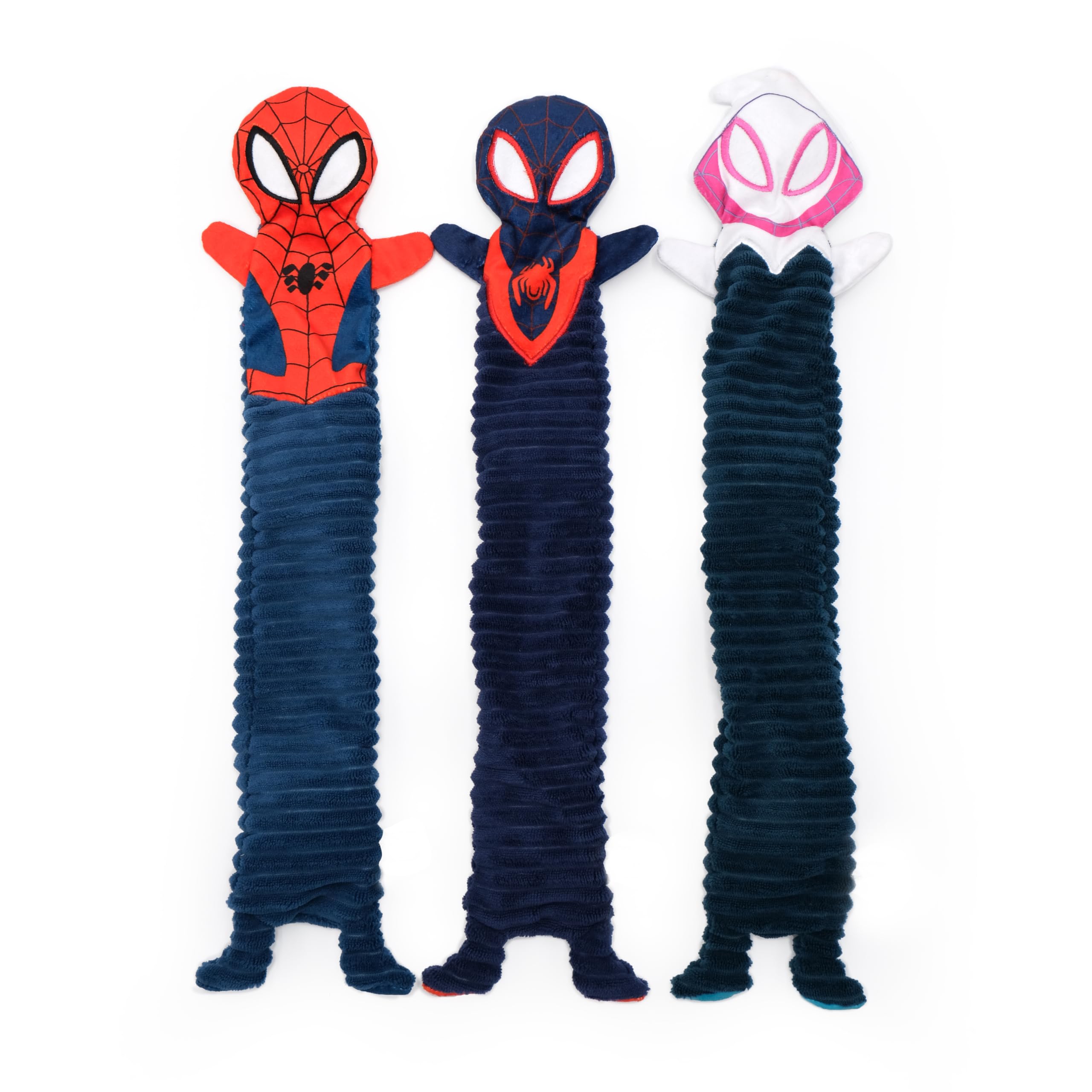 ZippyPaws Marvel Donutz - Interactive Donut Pet Toys for Dogs & Puppies, No Stuffing, Durable Squeaky Toy for Small & Medium Breed - Spider-Man