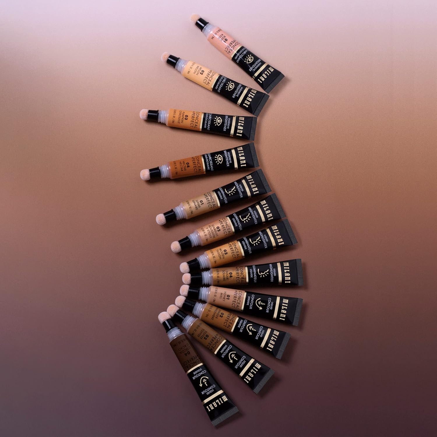 Milani Conceal + Perfect Liquid Highlighter for Added Glow, Face Lift Collection - Molten