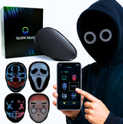 Face Transforming LED App Controlled Light Up Cosplay Mask with 115+ Animated Faces Customizable LED Patterns