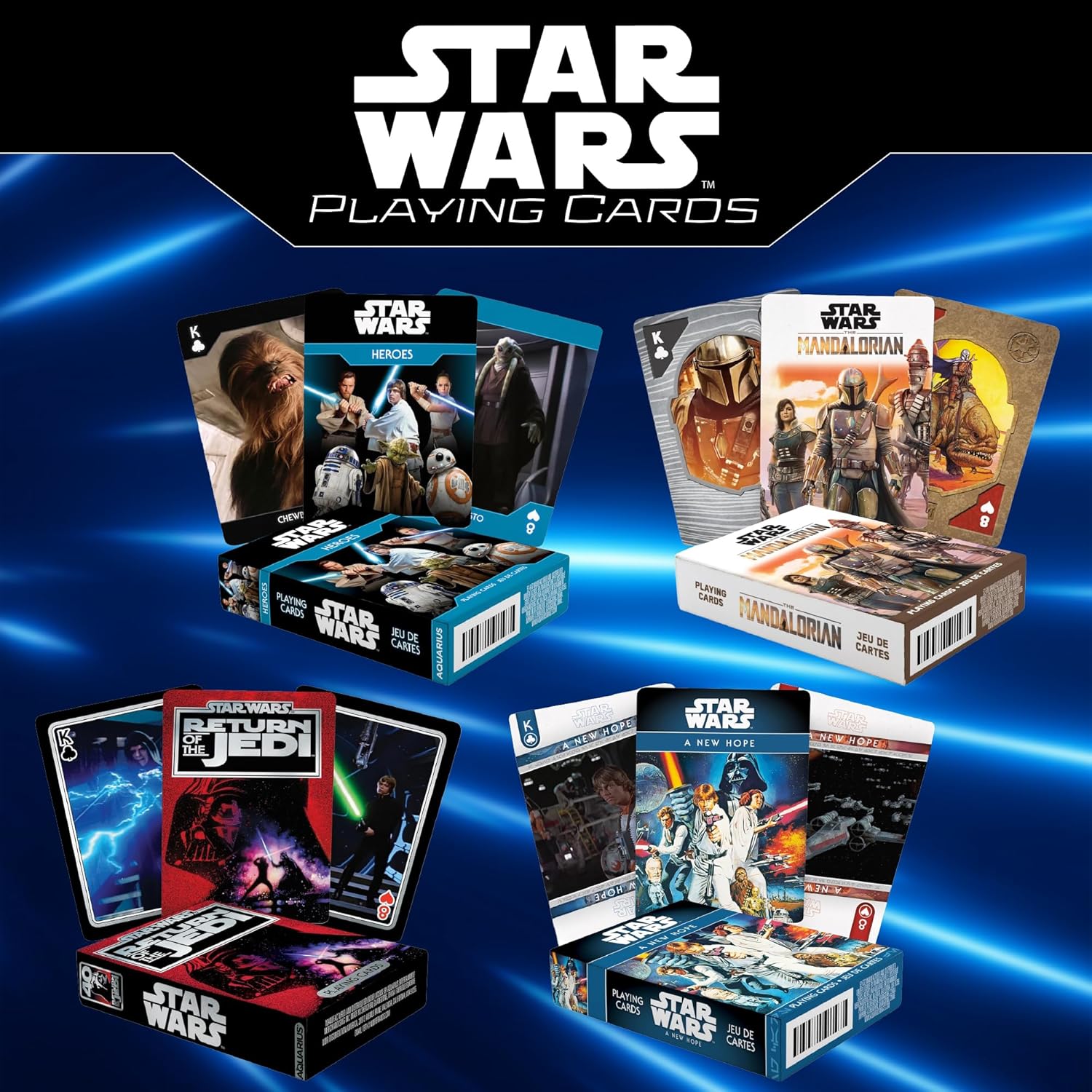 Aquarius Star Wars Villains Playing Cards - Deck of Cards Star Wars Fans - Unique Card Designs, Gift & Merchandise for All Ages