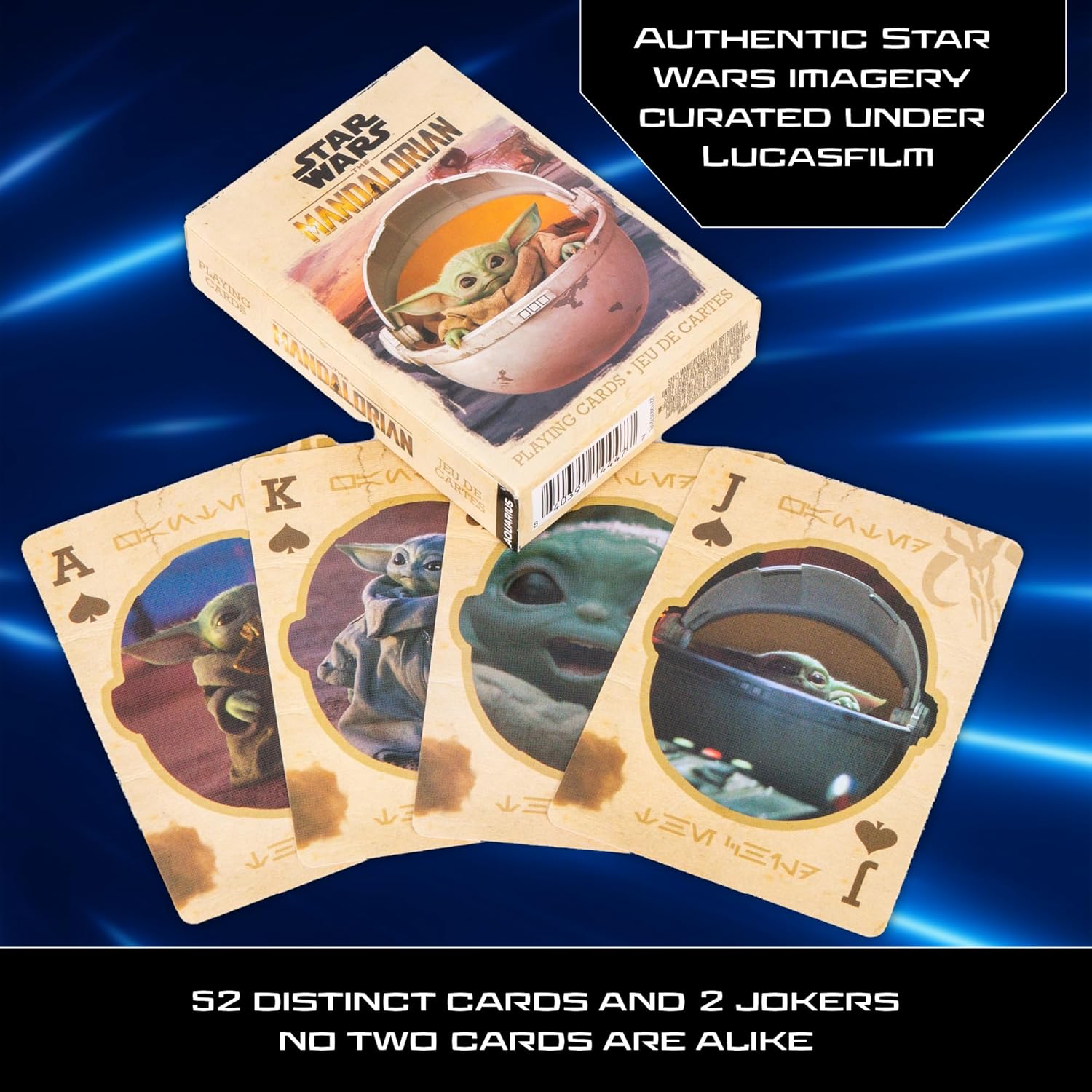 Aquarius The Child Playing Cards - Deck of Cards for Mandalorian Fans - Unique Card Designs, Gift & Merchandise for All Ages