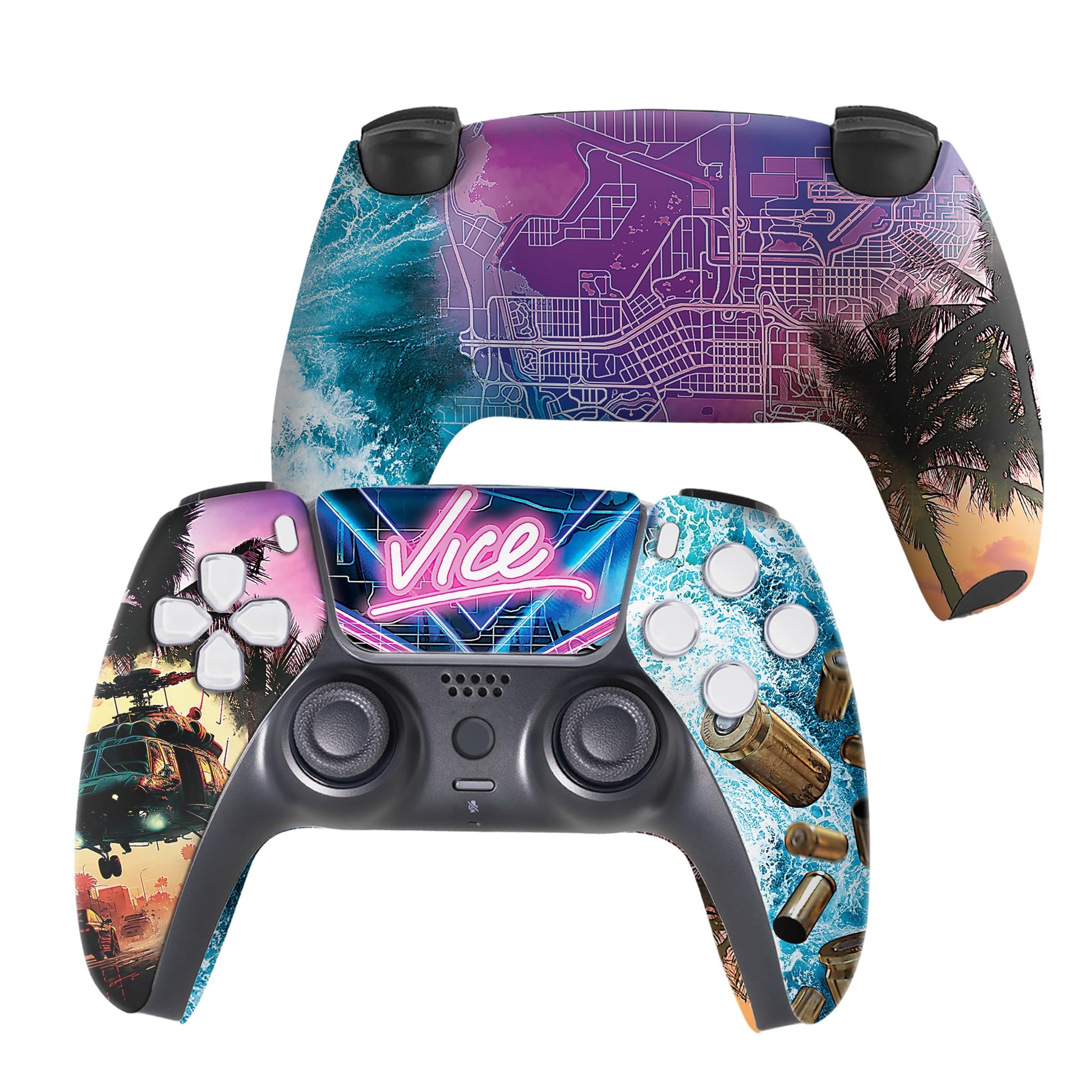 Marrvel Custom PS-5 Controller Wireless compatible with Play-Station 5 Console by BCB Controllers | Proudly Customized in USA with Permanent HYDRODIP Printing(NOT JUST A SKIN)(MODDED)