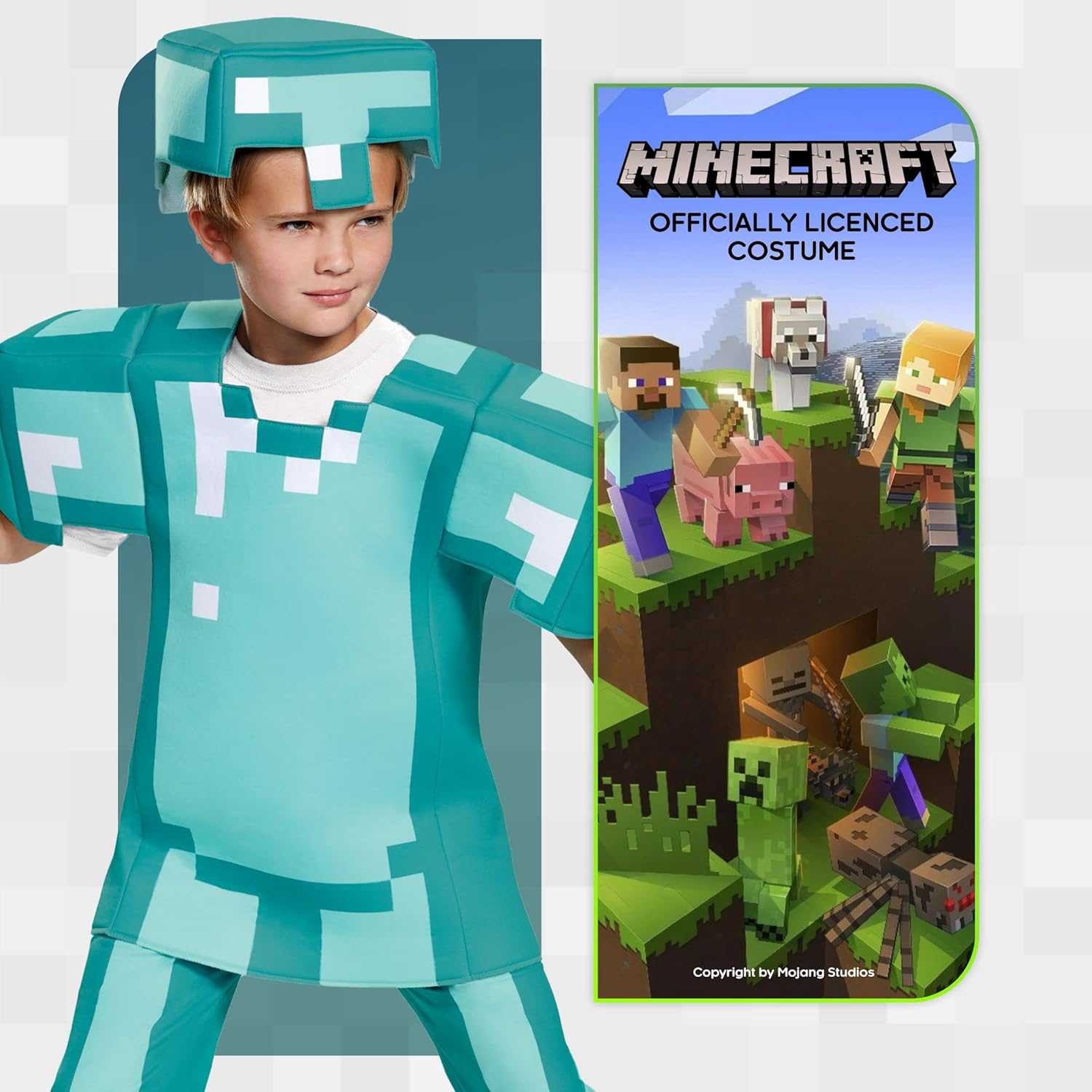 Kids Minecraft Armor Deluxe Halloween Costume
