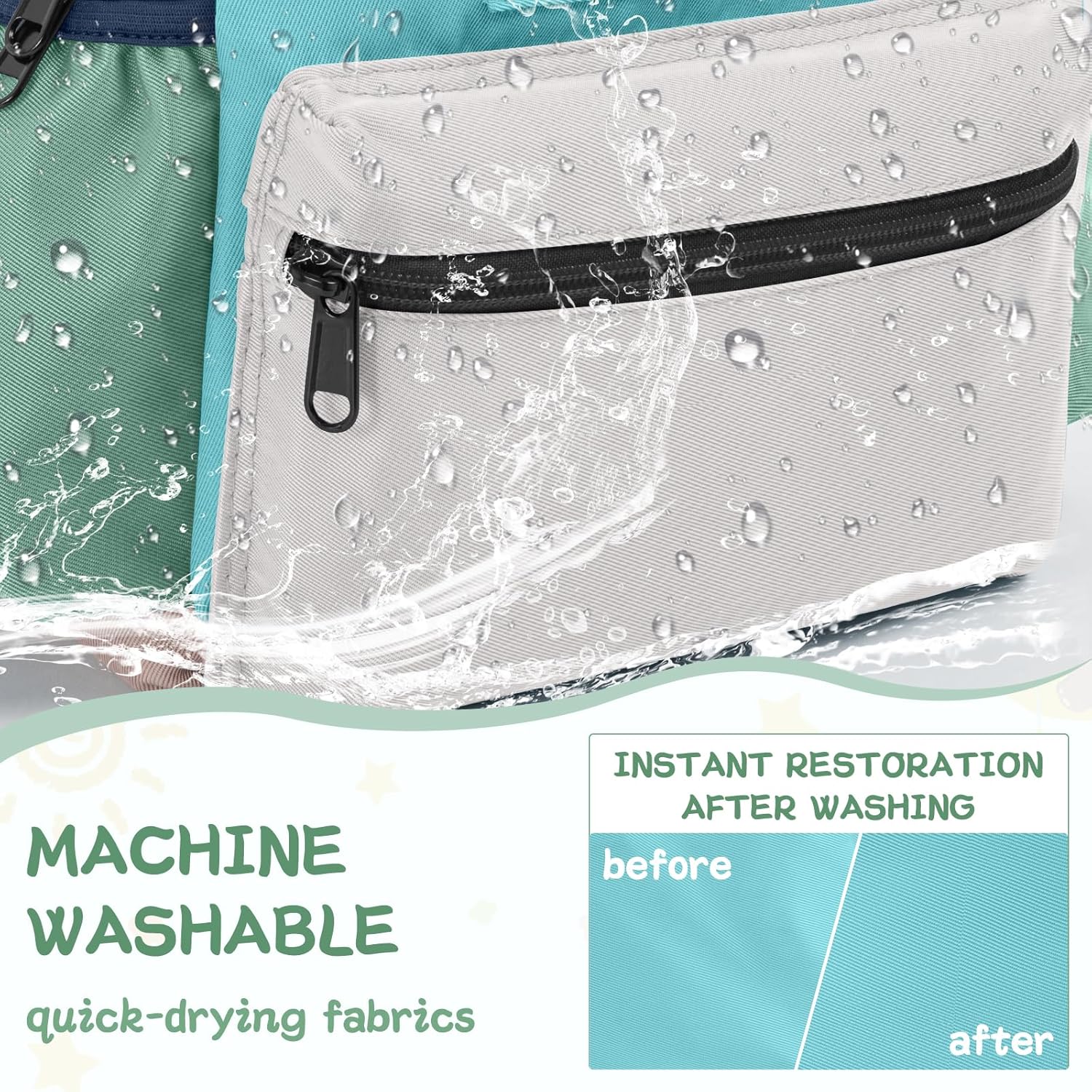 Toddler Backpack for Boys & Girls 1-3 Years, 10.5 Inch Lightweight Kids Bookbag, Waterproof Preschool Backpack for Kindergarten, Daycare, Travel, Durable Small Child School Bag, Green Grey