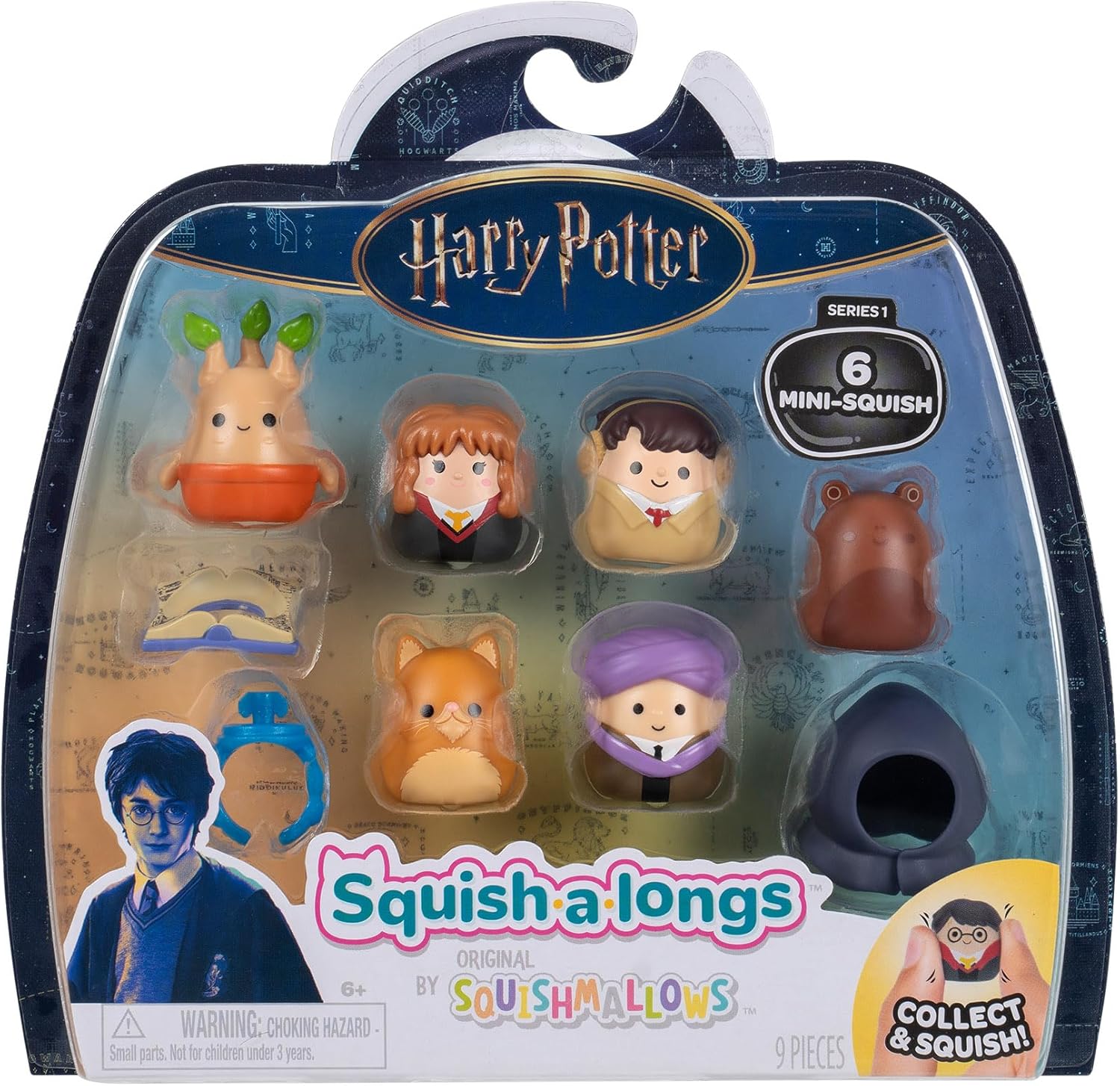 Squish-a-longs “Harry Potter” Mini-Squish + Accessory 6-Pack