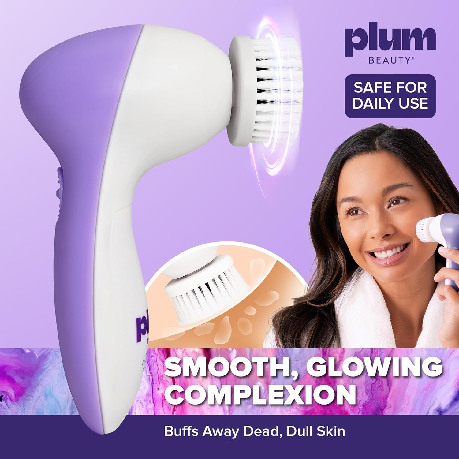 Face Scrubber Electric Facial Cleansing Brush Rechargeable, Rotating Scrubber Face Pore Cleansing Brushes for Radiant Skin, Electric Cleanser for Pores, Glow, and Daily Deep Pore Wash, Expoliator
