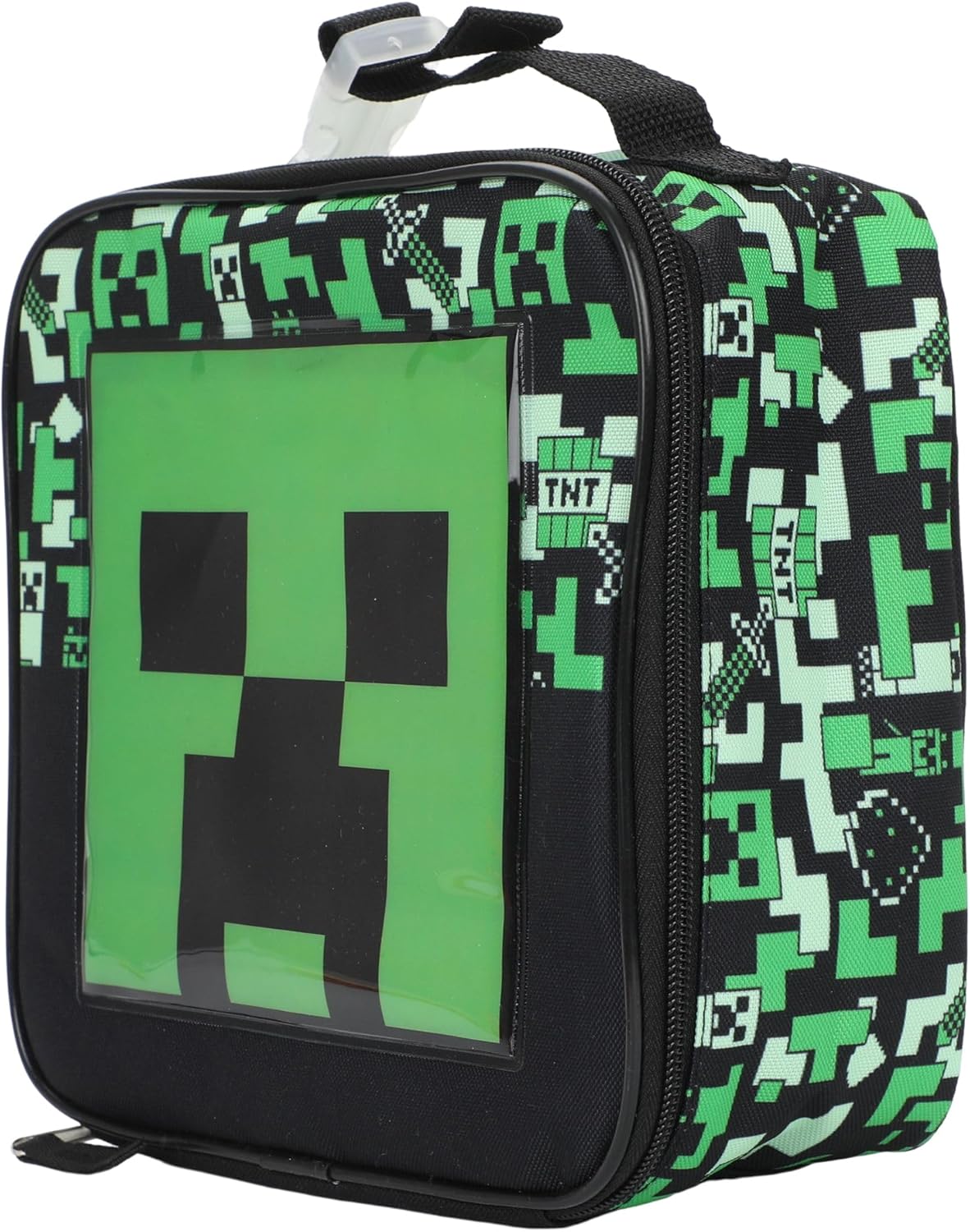 Bioworld Minecraft Square Insulated Lunchbox with Mesh Side Pocket