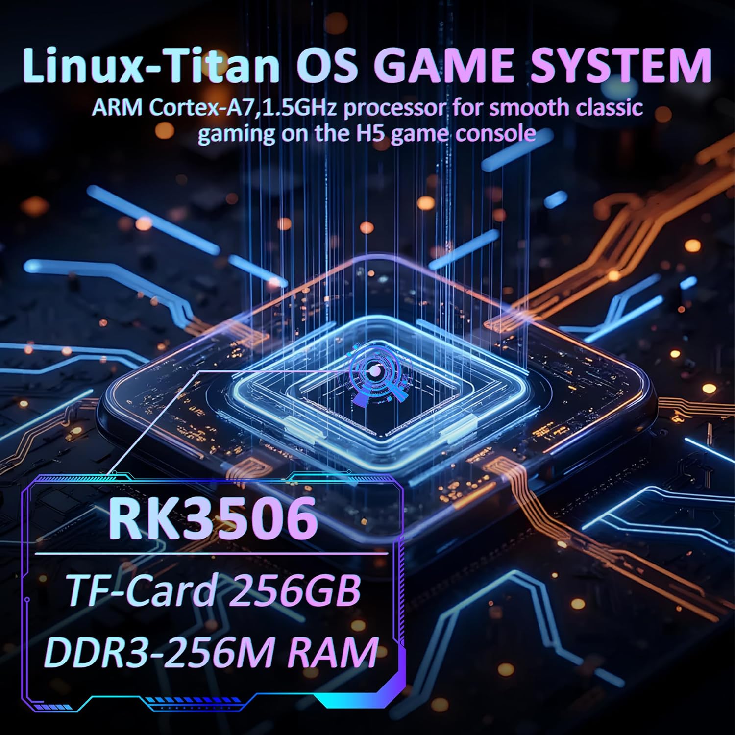 H5 Retro Gaming Console, 5.0 Inch IPS HD Screen Handheld Game Console, 256GB TF Card Build-in 40000+ Classic Games, Portable Video Arcade Support 34+ Emulators with 4000mAh Battery, White