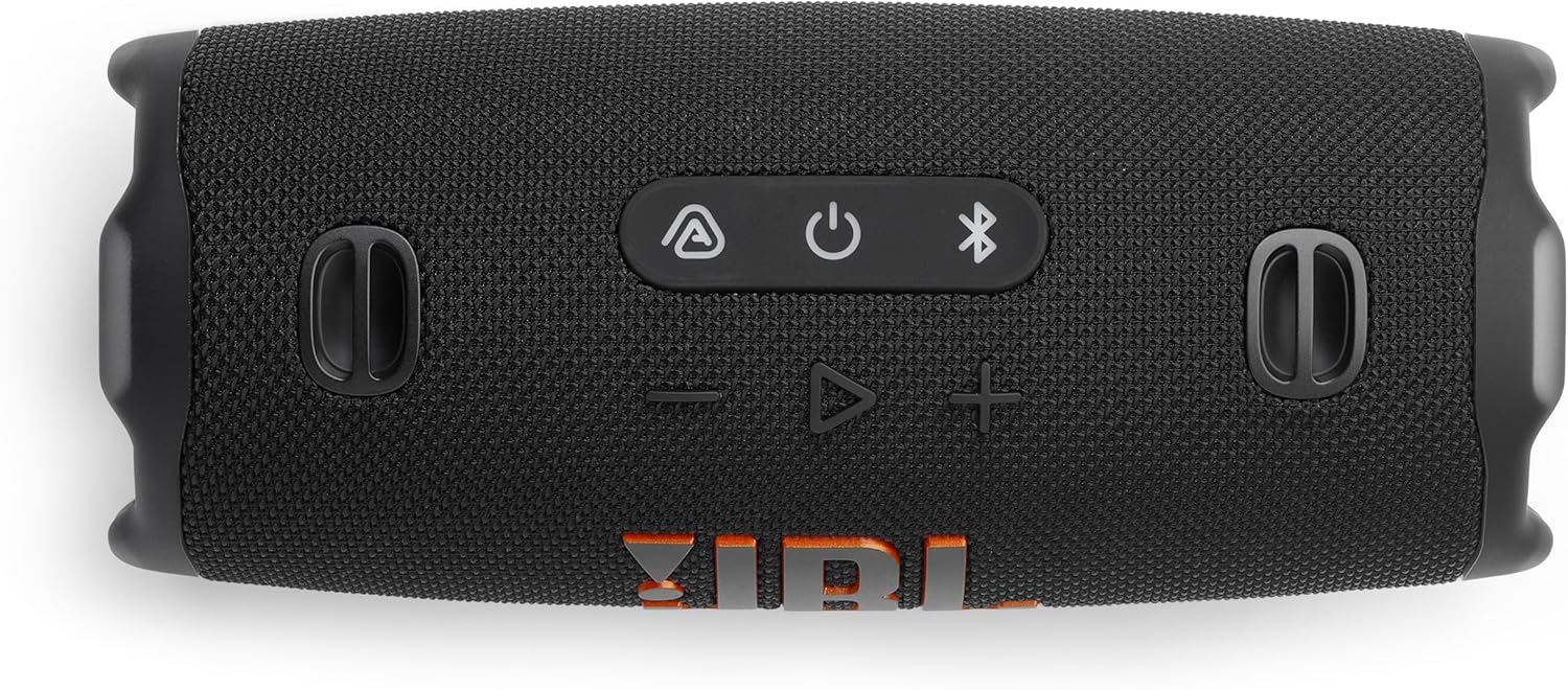 JBL Charge 6 - Portable Waterproof & Drop-Proof Bluetooth Speaker, Bold JBL Pro Sound with AI Sound Boost, 28Hrs of Playtime, Built-in powerbank & Comes with a Sturdy/Removable Carrying Strap (Black)