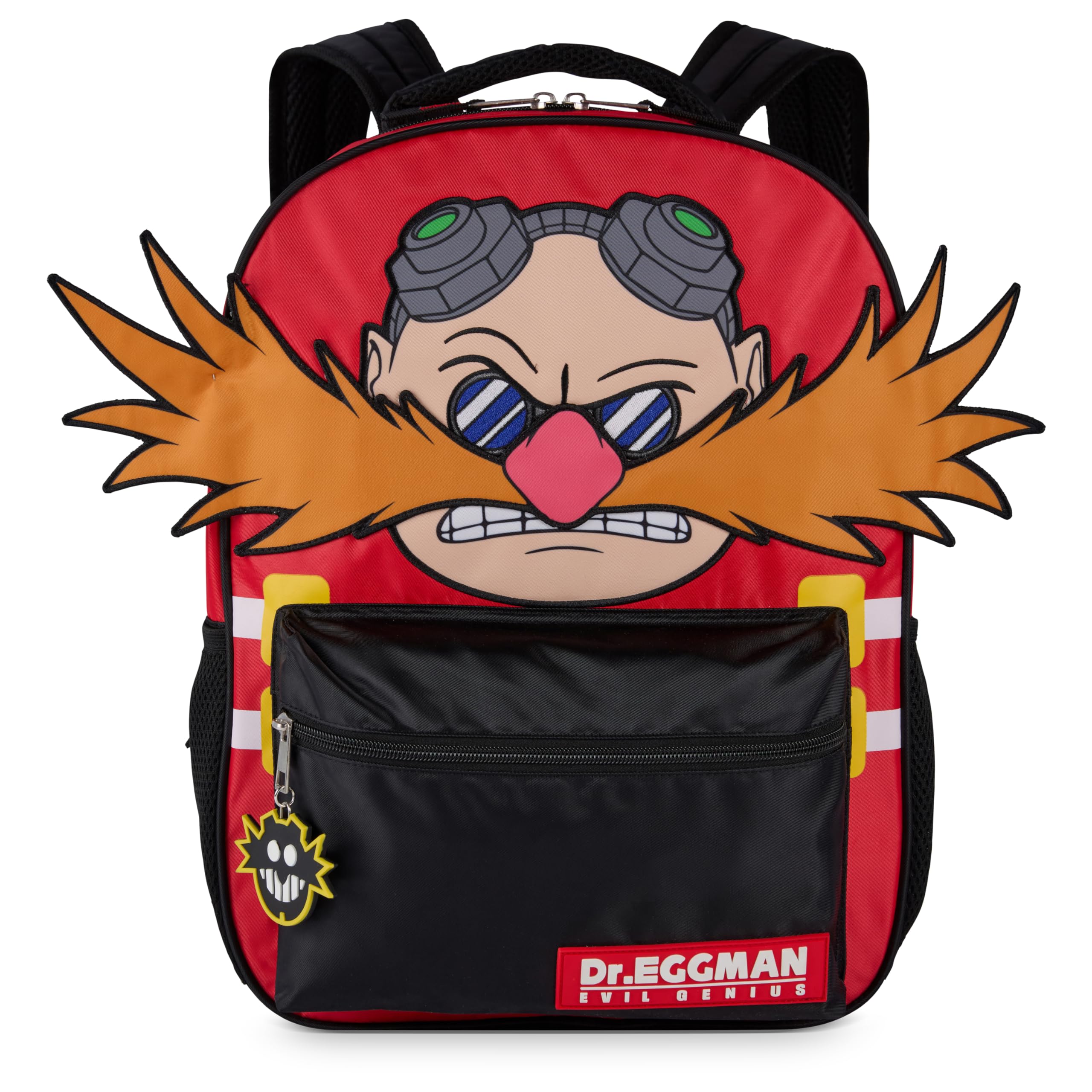 AI ACCESSORY INNOVATIONS Sonic The Hedgehog Backpack for Boys & Girls, Shadow 16 Inch Schoolbag with 3D Features, Durable School Bag for Kids