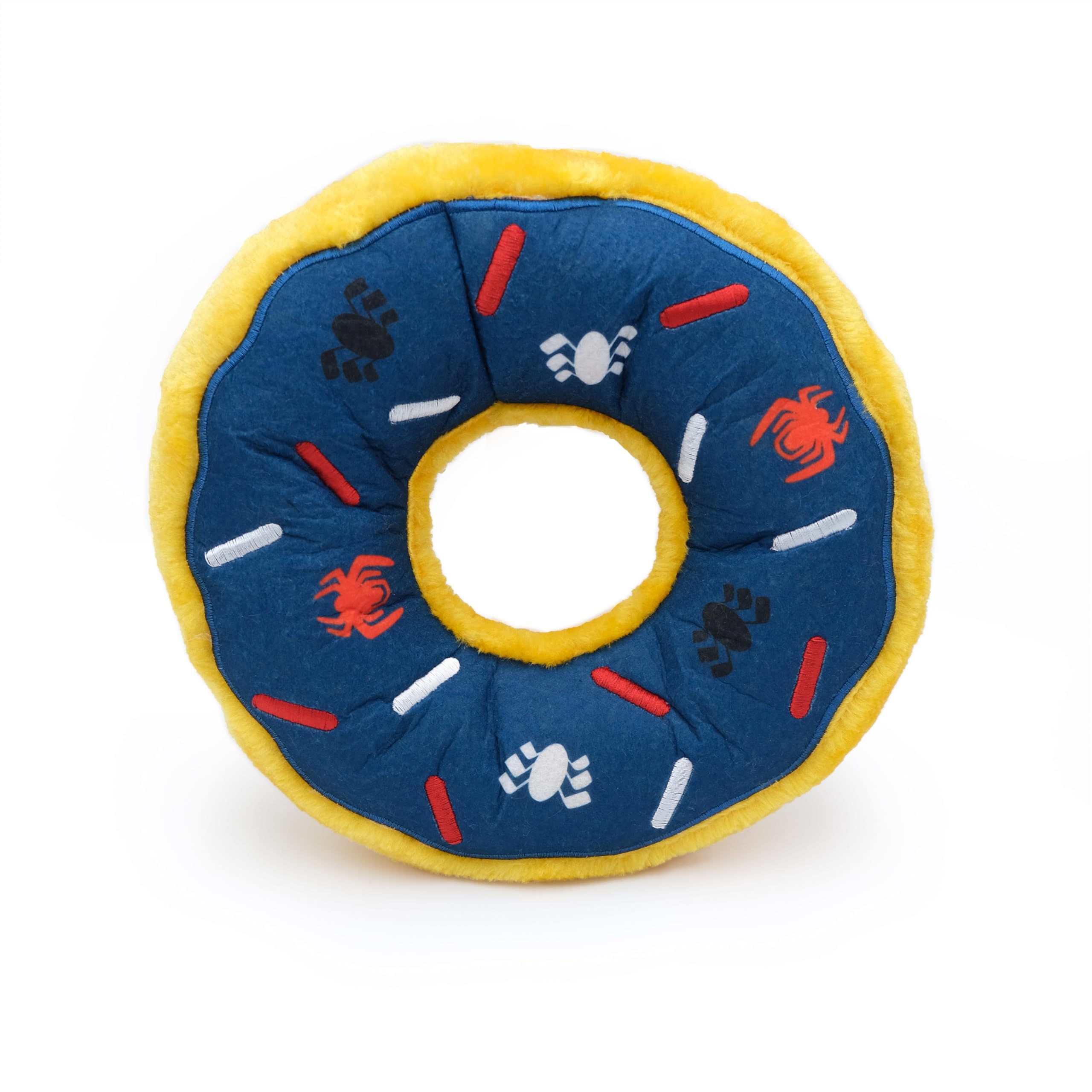 ZippyPaws Marvel Donutz - Interactive Donut Pet Toys for Dogs & Puppies, No Stuffing, Durable Squeaky Toy for Small & Medium Breed - Spider-Man