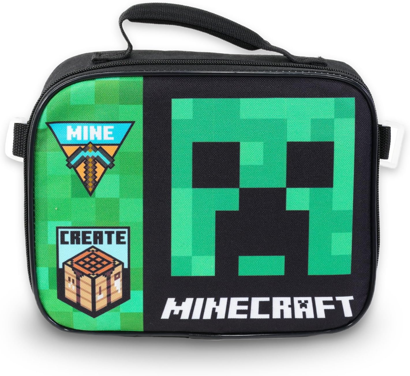 Minecraft Backpack and Lunch Set for Boys - Bundle with 16” Minecraft Backpack, Lunch, Tattoos, and More | Minecraft Backpack for Boys 8-12